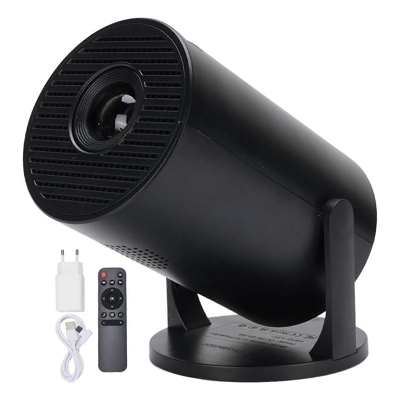 Portable 1080P HD Projector with WiFi and Bluetooth Auto Keystone Correction for Home Theater Outdoor EU Plug