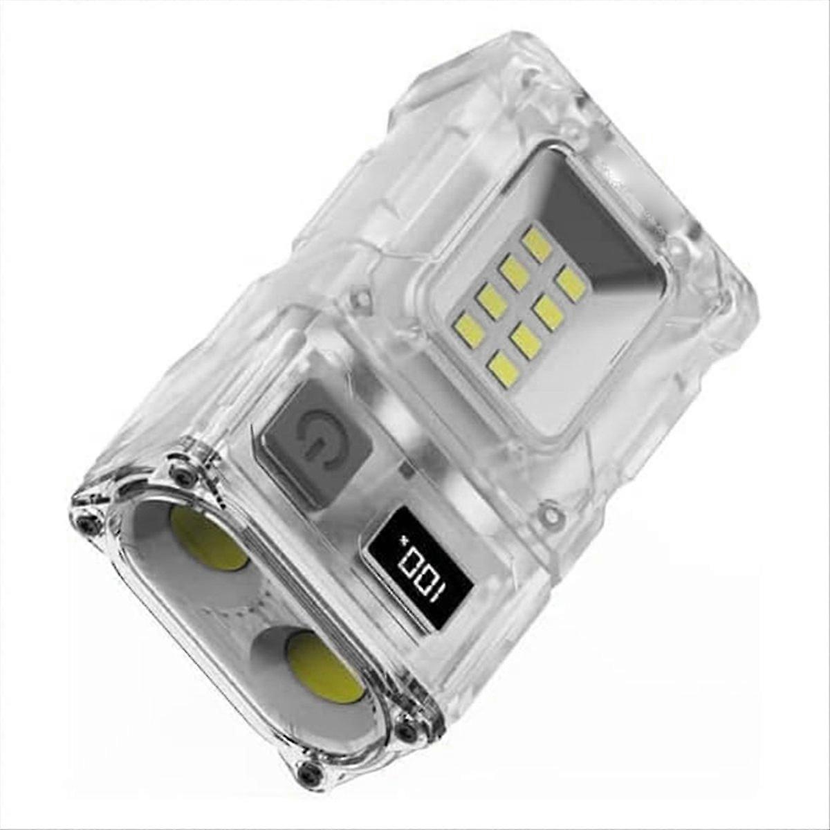 LED Flashlight Rechargeable, 800 Lumens Mini Work Lihgt, Transparent