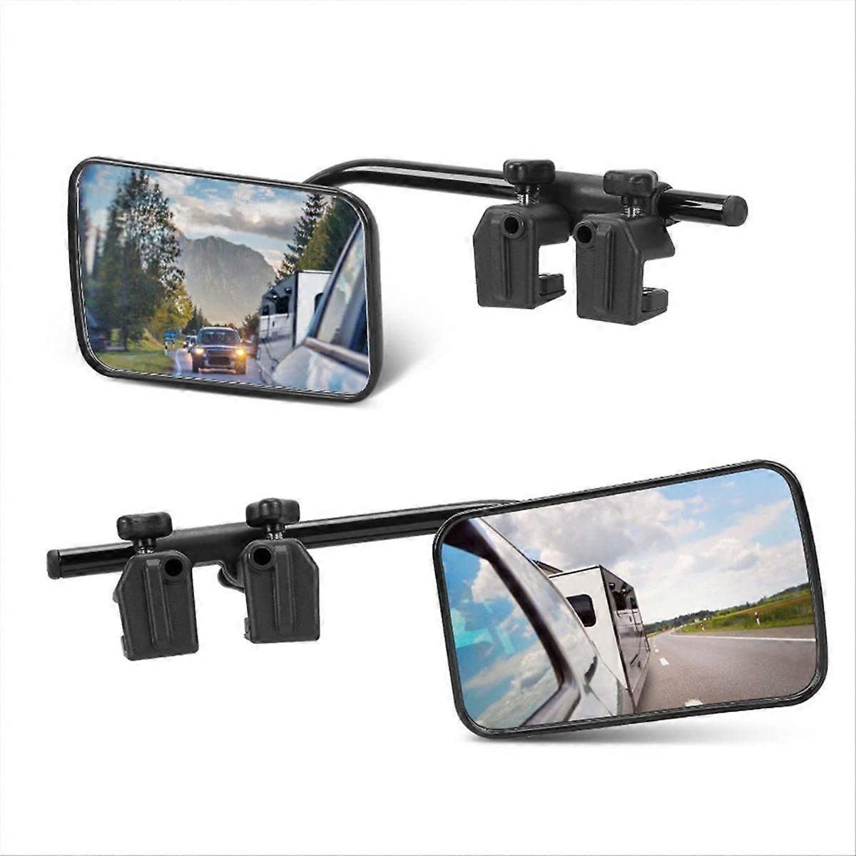 Car Rearview Mirror Towing Mirror Extend and Widen of View Adjustable Tow Mirror for RV Tractor Tow