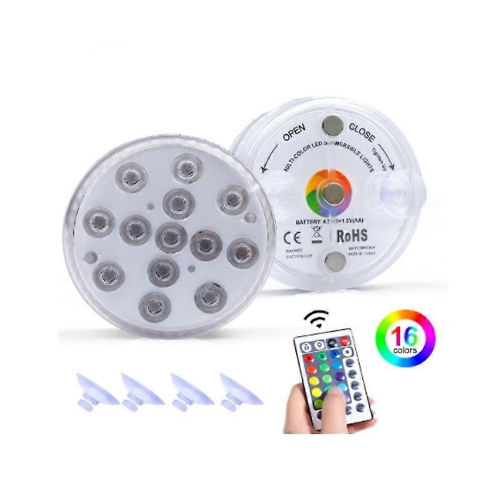 Underwater Swimming Pool Lights 13 LED Submersible Magnetic Pond Fountain Lights