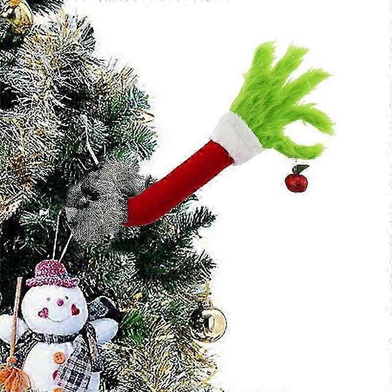新しいグリンチ人形グリンチ緑髪モンスターアーム人形エルフ装飾クリスマスクリスマスツリーの飾り