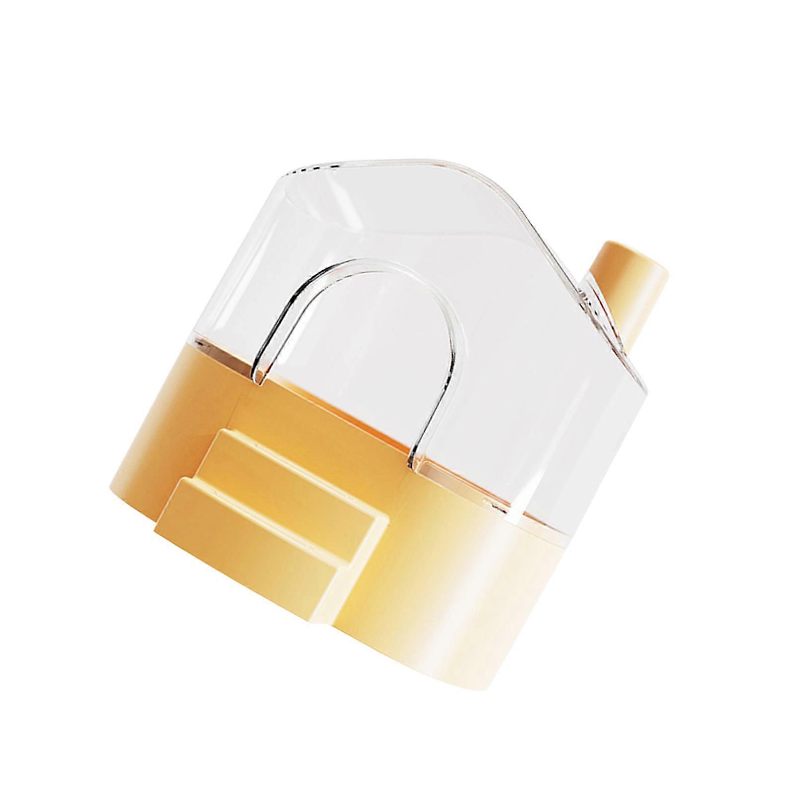 Voir clairement 360 degrés Hamster Sable Bain Maison Base anti-éclaboussures pour l’exploration Sommeil Dissimulations Nettoyage facile Entretien Jaune