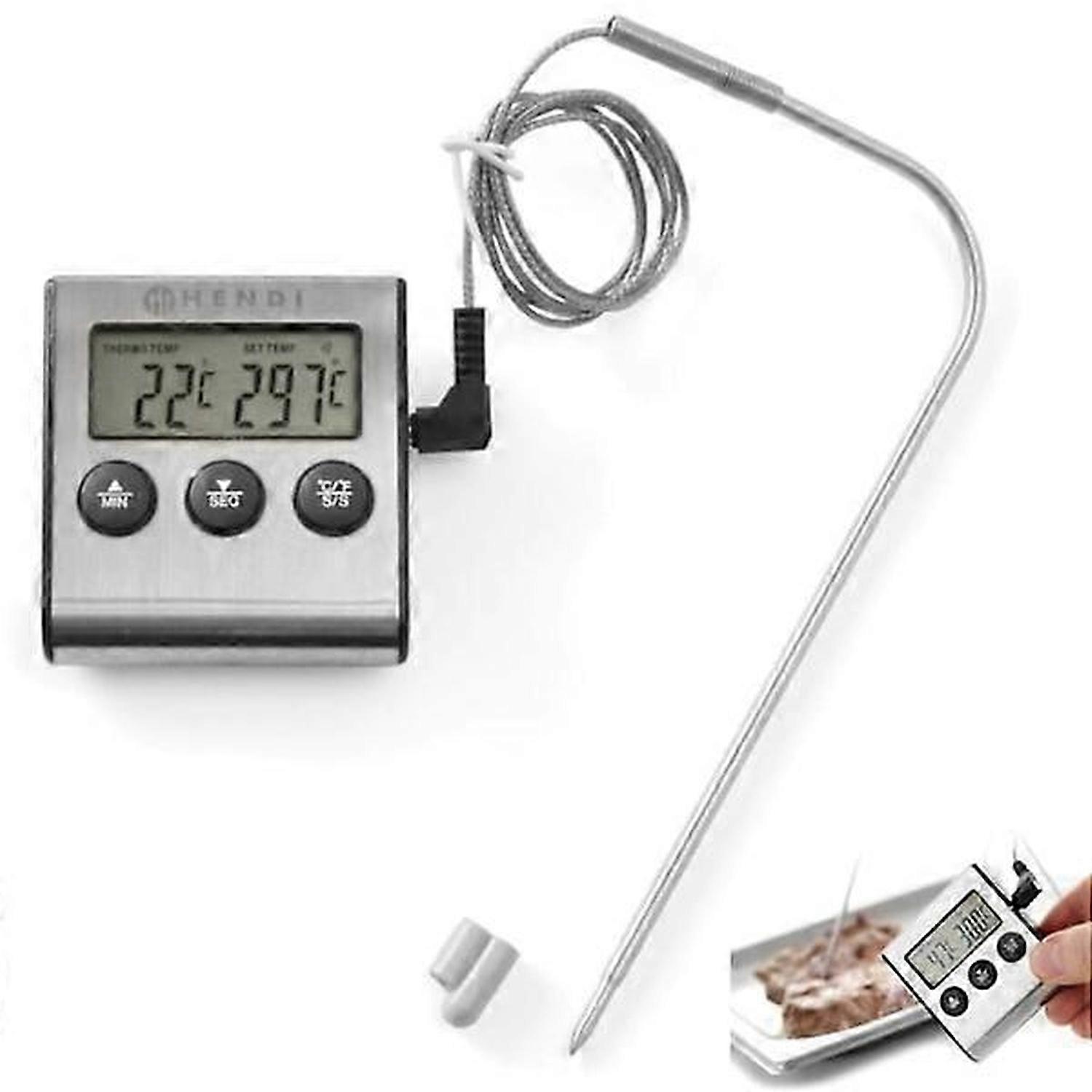 Gastronomic Baking Thermometer with Probe and Timer Function - Hendi 271346