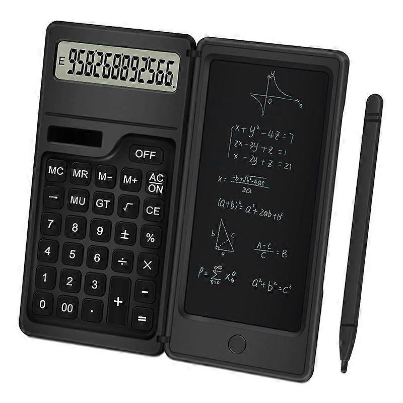 Calculator with Notepad, 12 Digits LCD Display Solar Desktop Calculator Portable Calculator for Offi