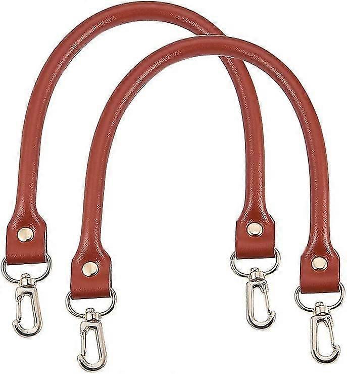 16 بوصة حقيبة جلدية مقابض ، 2 قطعة حزام استبدال الجلد مع سبائك المشابك البني B