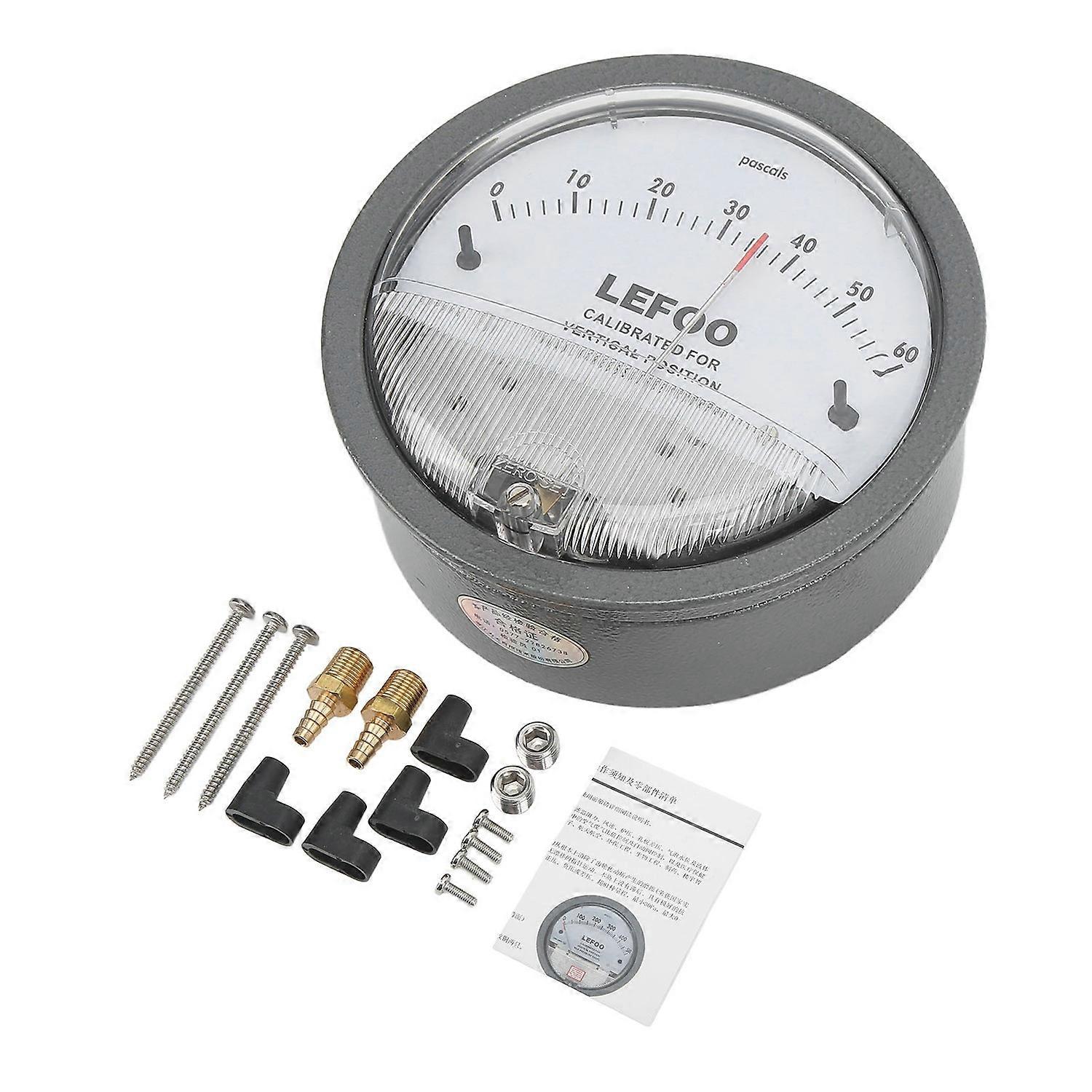Smart Differential Pressure Gauge Intelligent Pressure Detection Meter with Pointer and Scale
