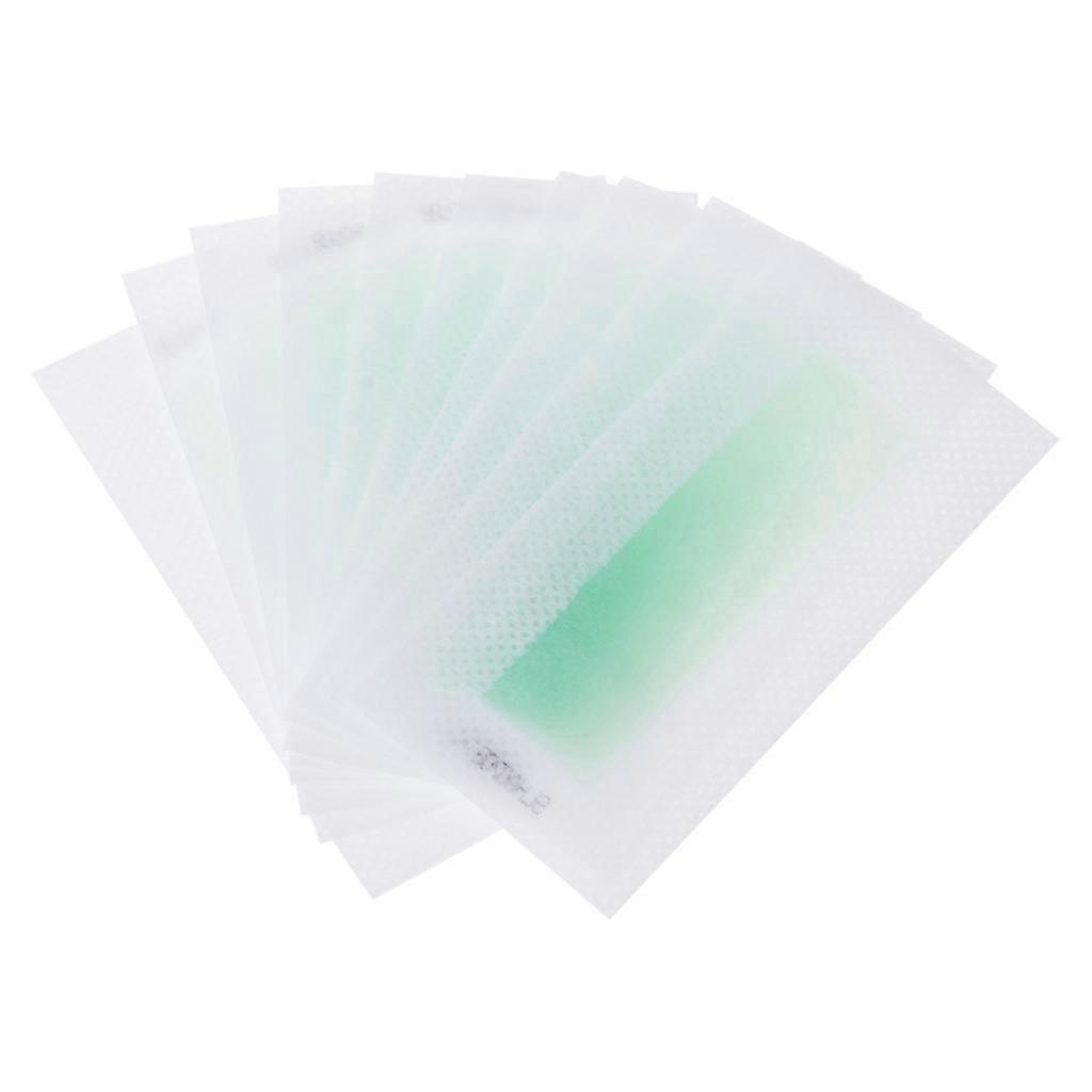 10x hårfjerning depilator kald voksstrimler papirpute for ansikt ikke vevd