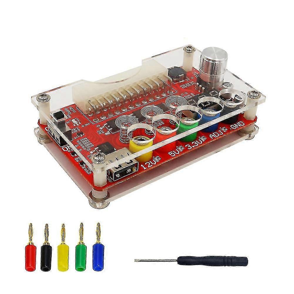 Atx 24pin Breakout Board With Adj Voltage Knob And Acrylic Shell Kit Voltage Regulator With Touchin