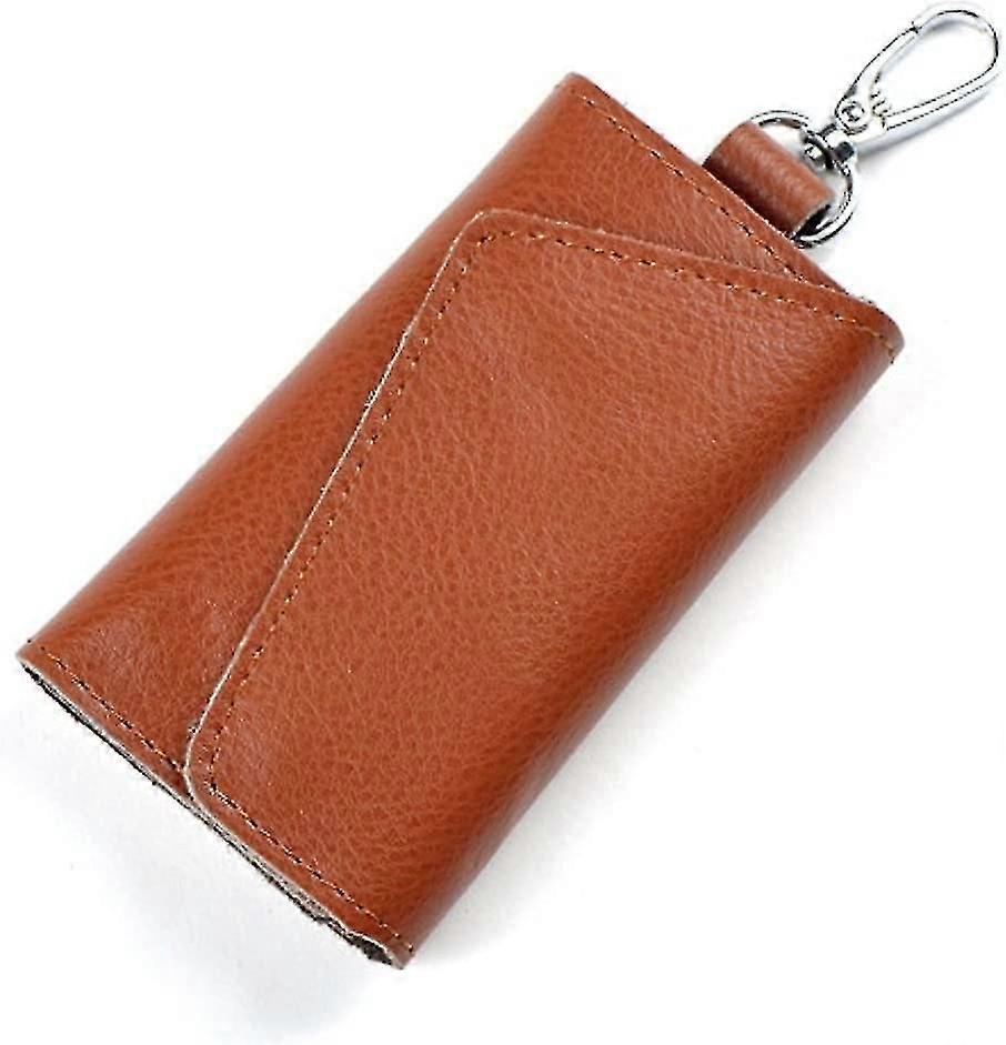 Leather Key Case, Leather Key Pouch (brown)