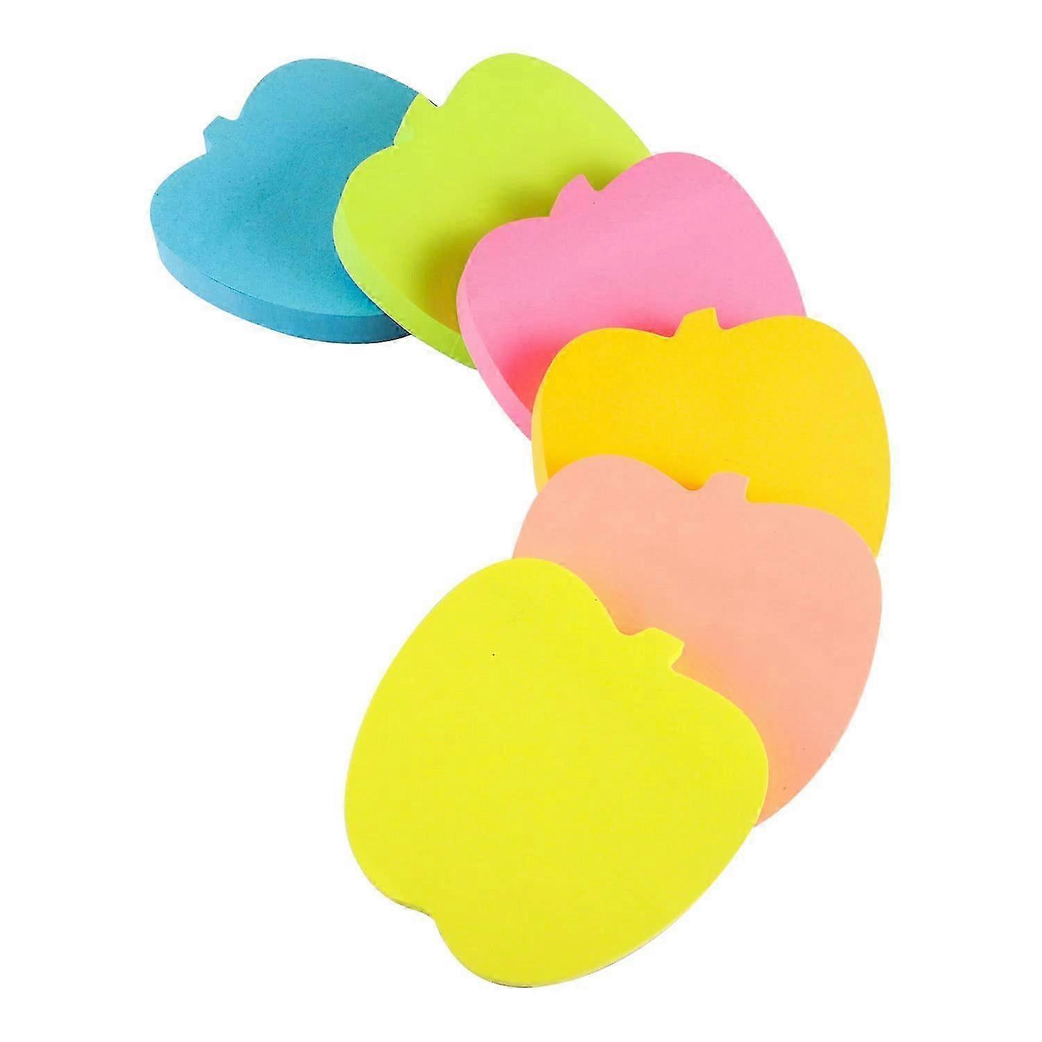 6pcs Sticky Notes Star Shaped - Self Stick Post Memo Cute Mixed 4 Color For Office/home/kitchen/baking/school