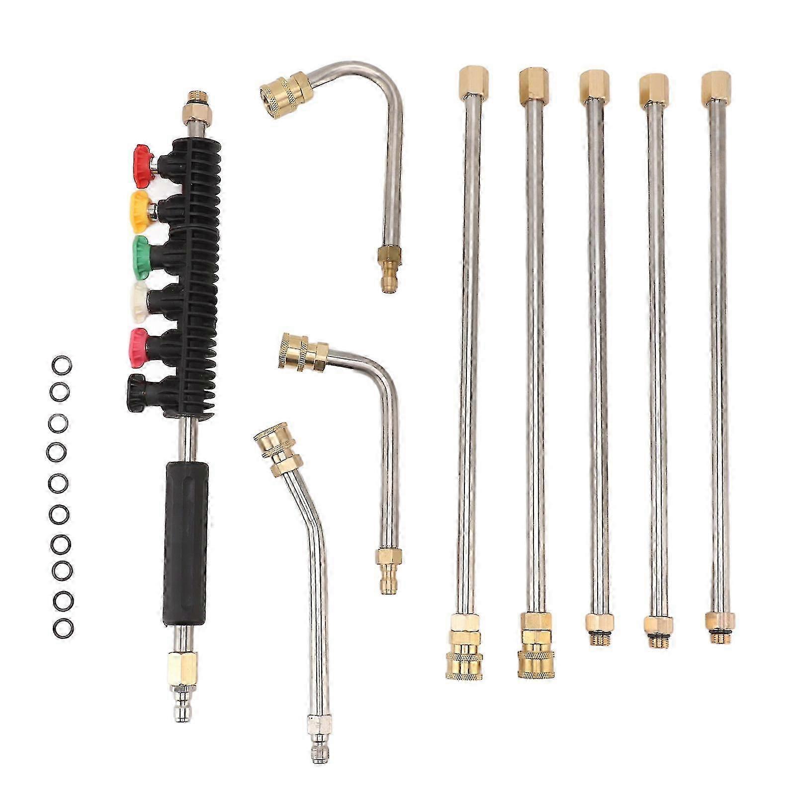 High-Pressure Cleaning Tools, Spray Nozzle Variety Set For Varied Uses, Rust And Corrosion Resistant, Universal Quick Connect, Perfect For Wide