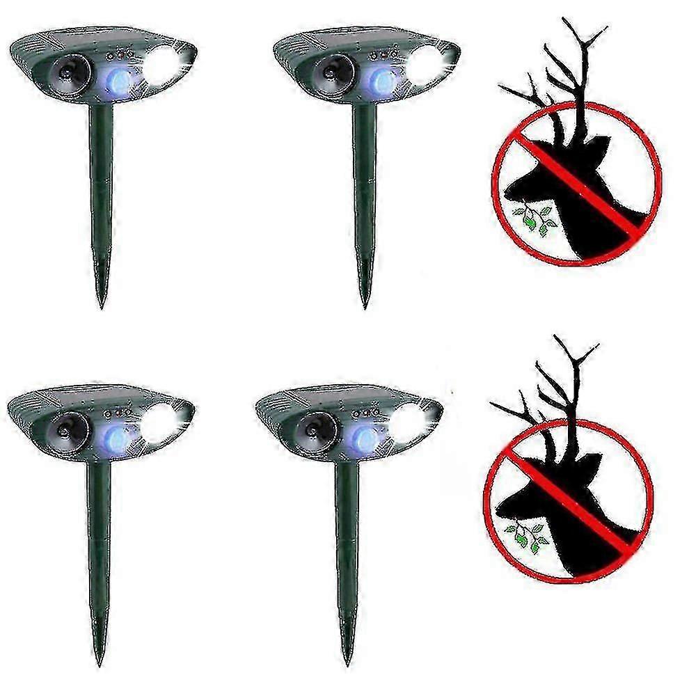 Deer repellent ultrasonic solar 4 pack