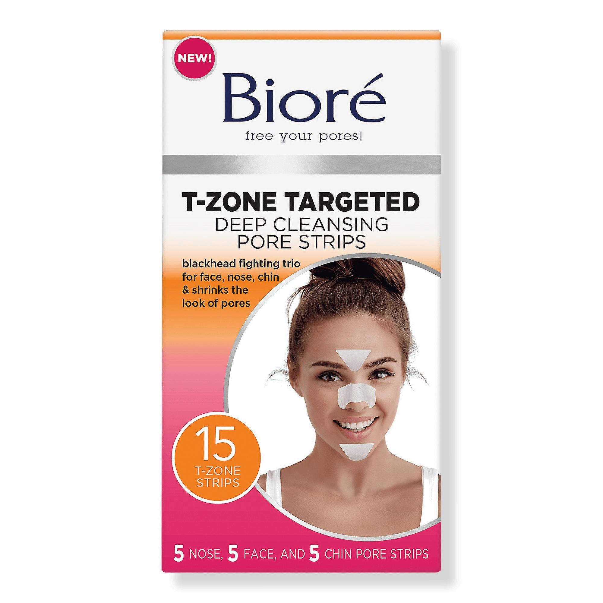 Bioré T-zone Targeted Deep Cleansing Pore Strips, 15 Ea