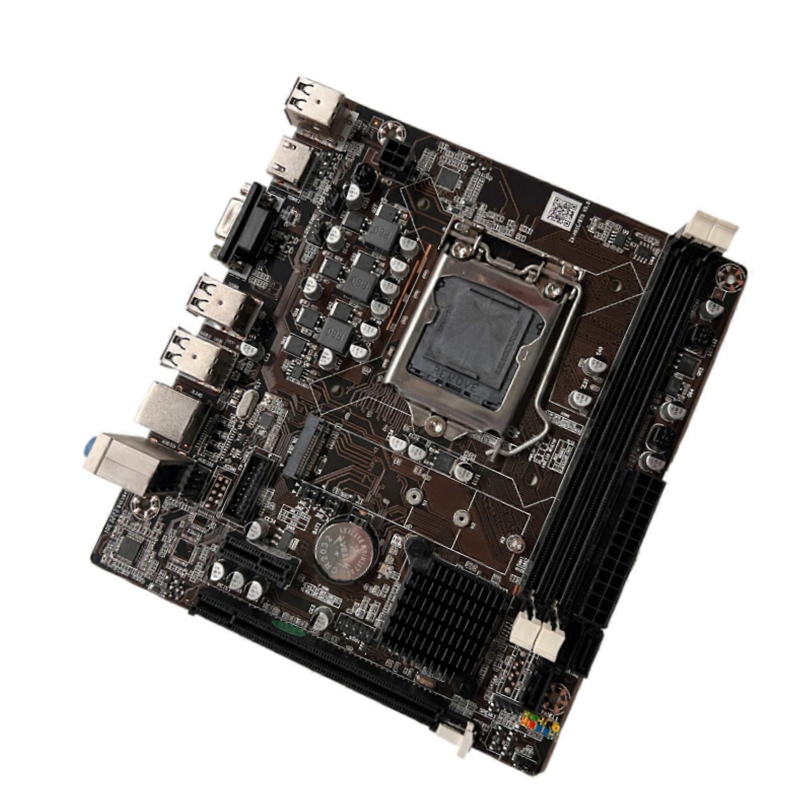 Versatility Computer Motherboard MicroATX H61 Motherboard Supporting for 1155Series Processors with SATAII Interfaces Multicolor