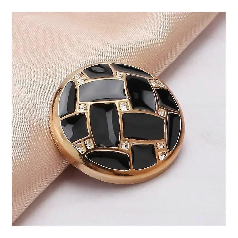 10PCS Large Shank Buttons 25mm Decorative Pattern for Coats Windbreakers Sewing Accessories (No.2)