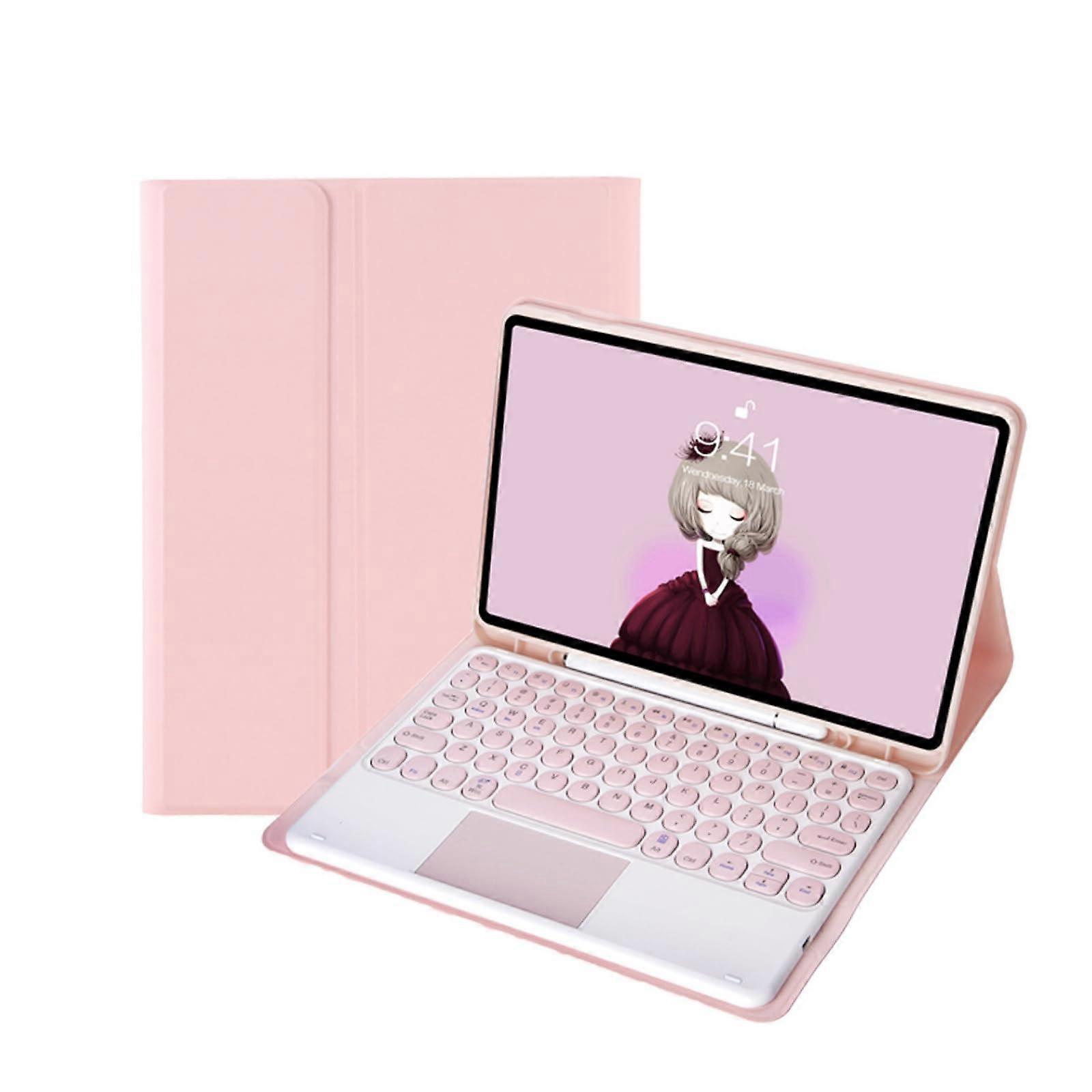 11 Inch Keyboard Case with Detachable Bluetooth Keyboard and Pencil Holder, Pink, for 20182022 1st4th Gen iPad Pro