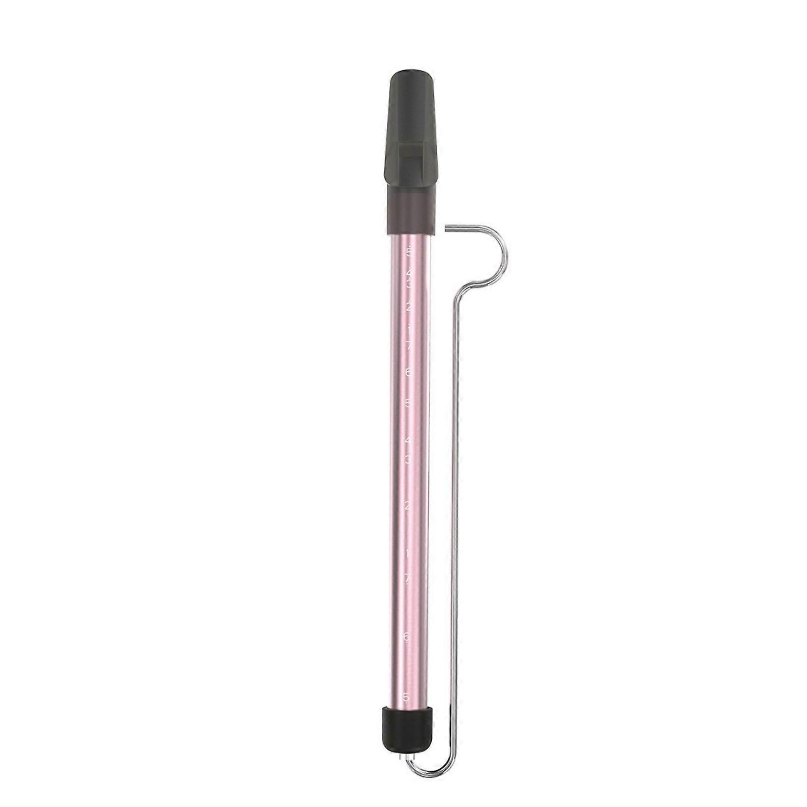 Aluminum Alloy Slide Whistle Instrument Portable Scale Sliding Flute With Steel Sliding Rod For Performances Practice  Pink
