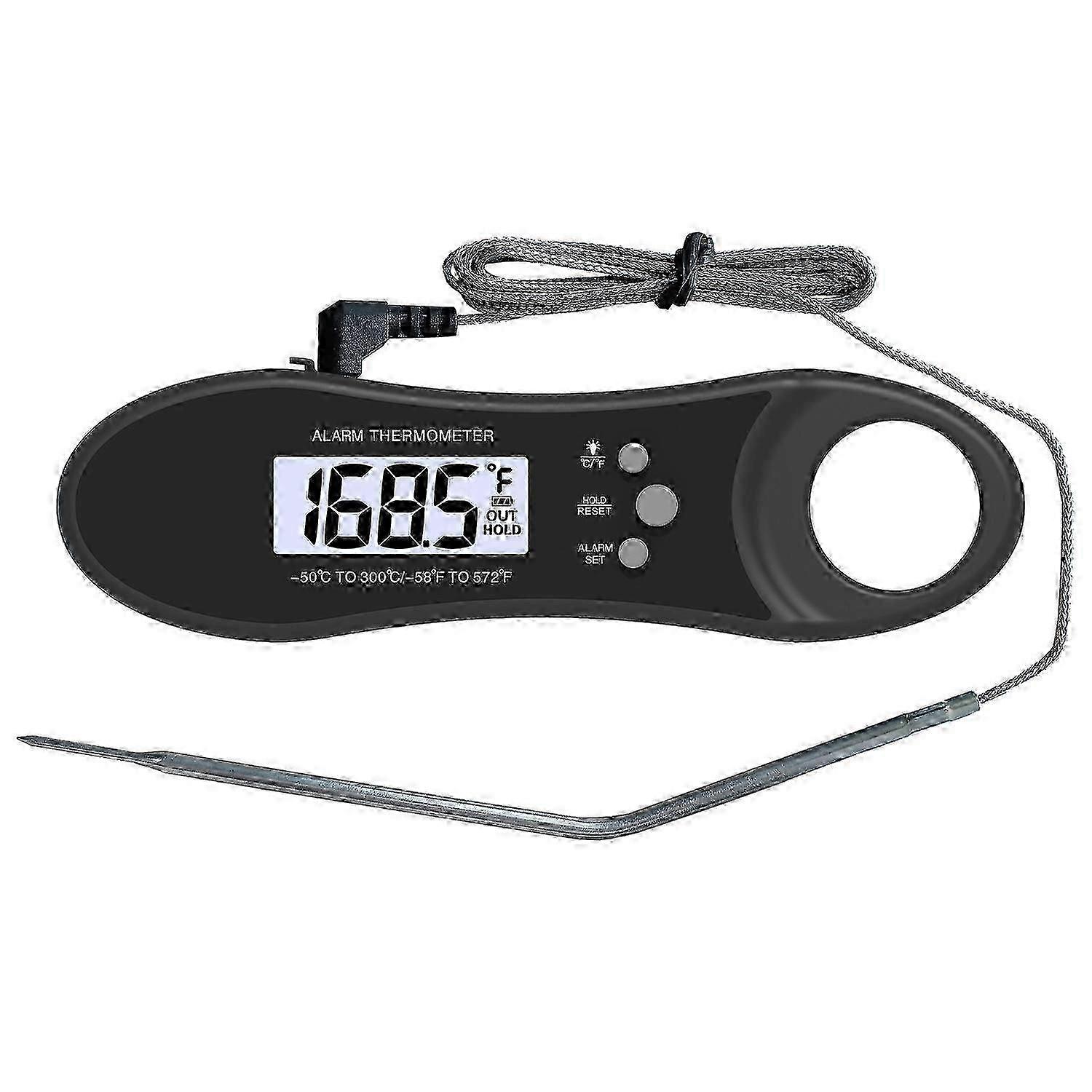 Rechargeable Kitchen Thermometer 2 Probe Cooking Thermometer Instant Read Lcd Display Backlight Auto