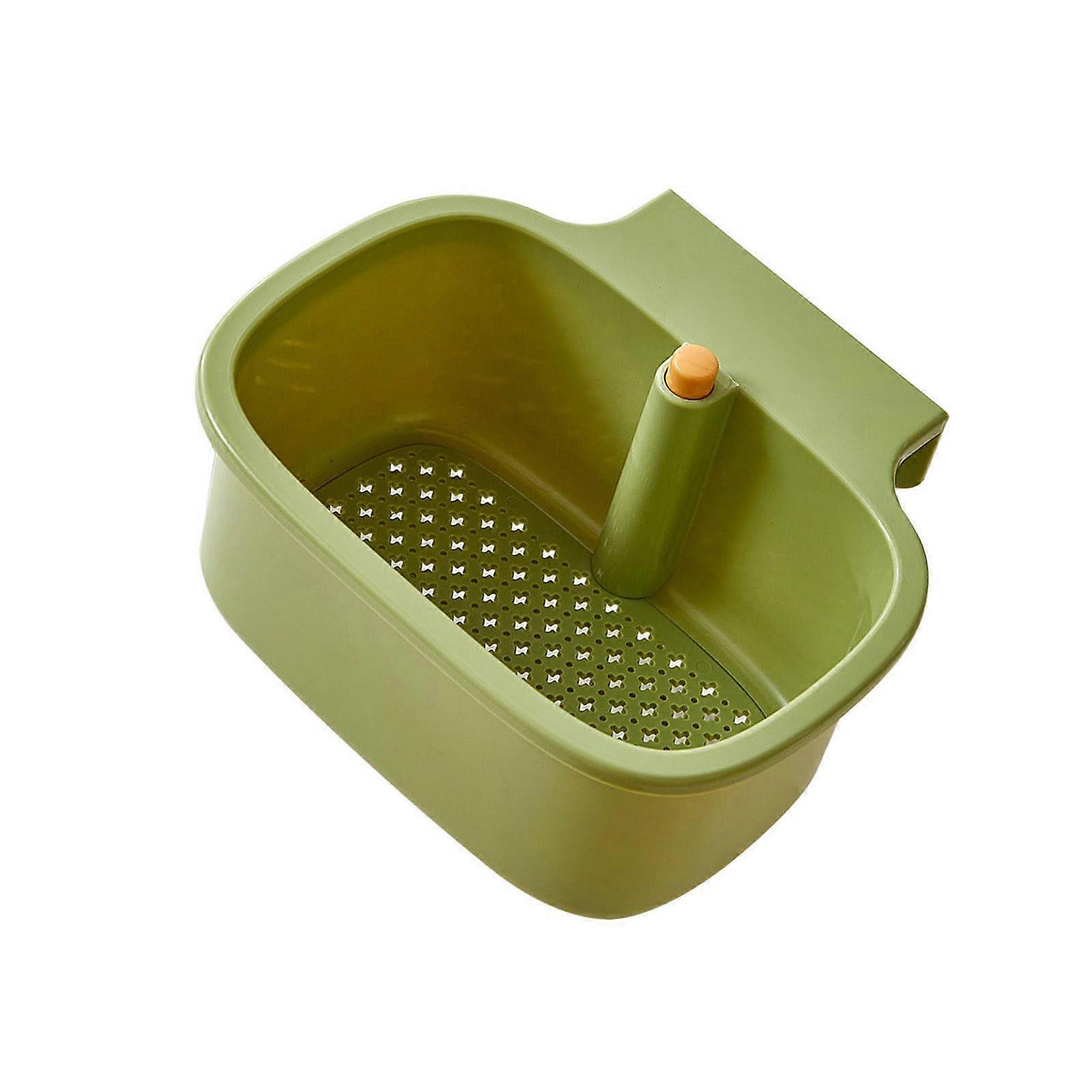 Sink Strainer Basket Fine Mesh Filter Compact Green Over Sink Drying Rack Space Saving Kitchen Organizers Press Drainage