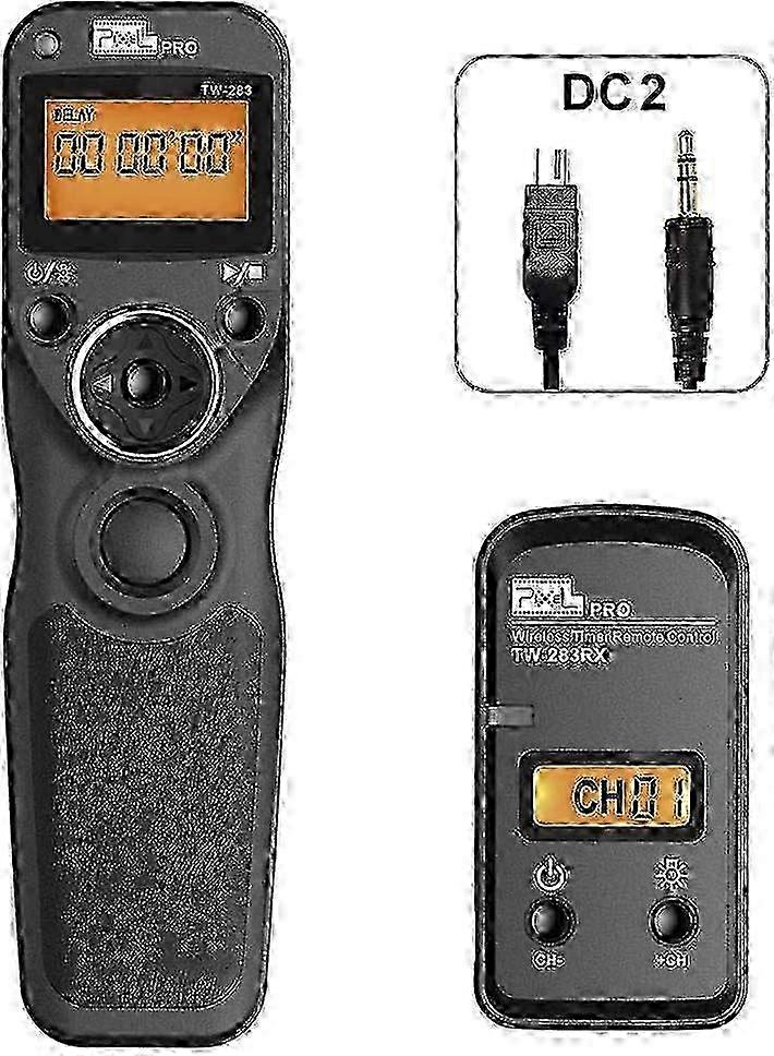 TW-283 DC2 Digital Wireless Remote Control Intervalometer Cable Release Remote Shutter with Timer for Nikon Cameras