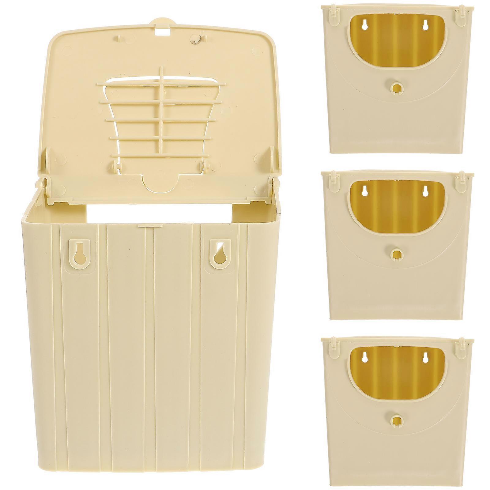 4Pcs Bird Breeding Box Plastic Bird Nesting Box Hanging Bird Box Bird Hatching House