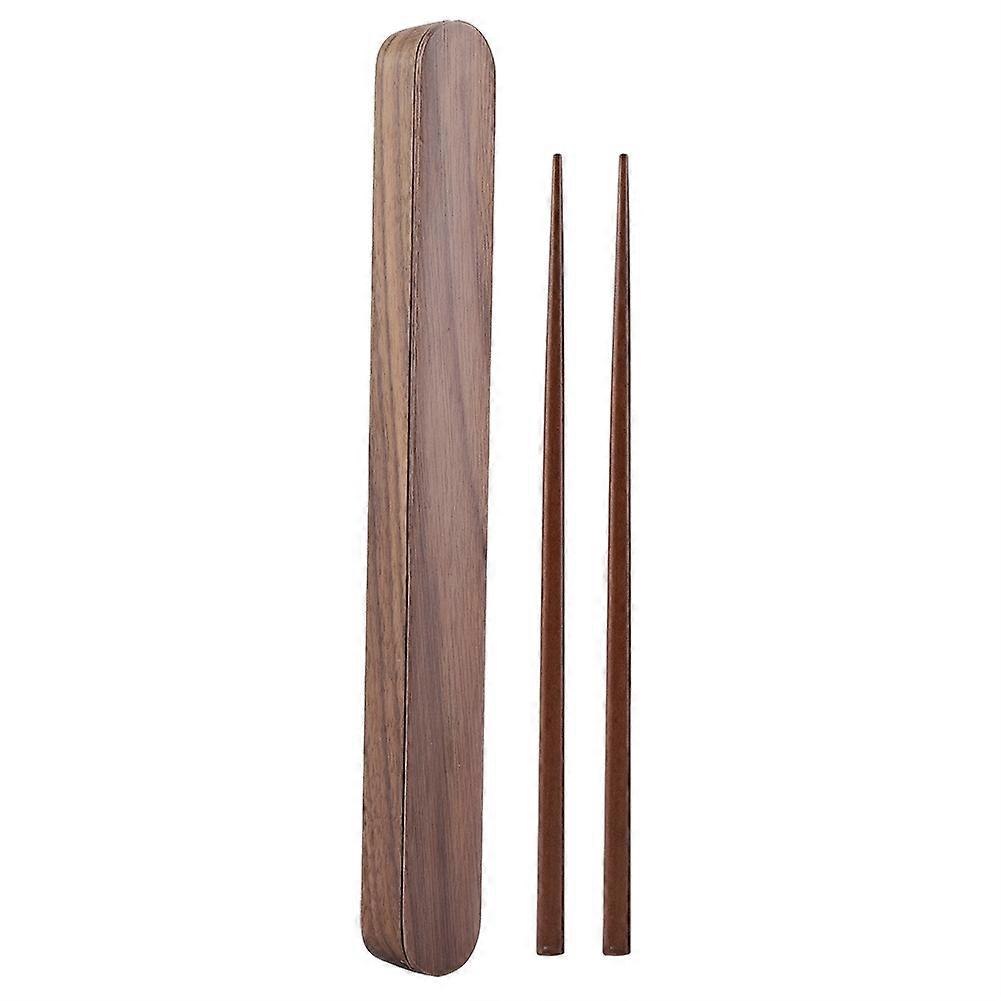 Portable Eco friendly Wooden Reusable Chopsticks Storage Case Box