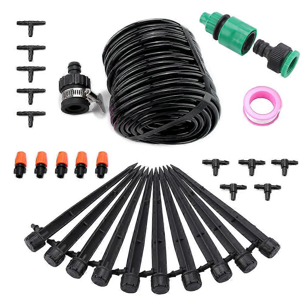 25M Micro Drip Irrigation Auto Timer Self Plant Watering Garden DIY Hose System