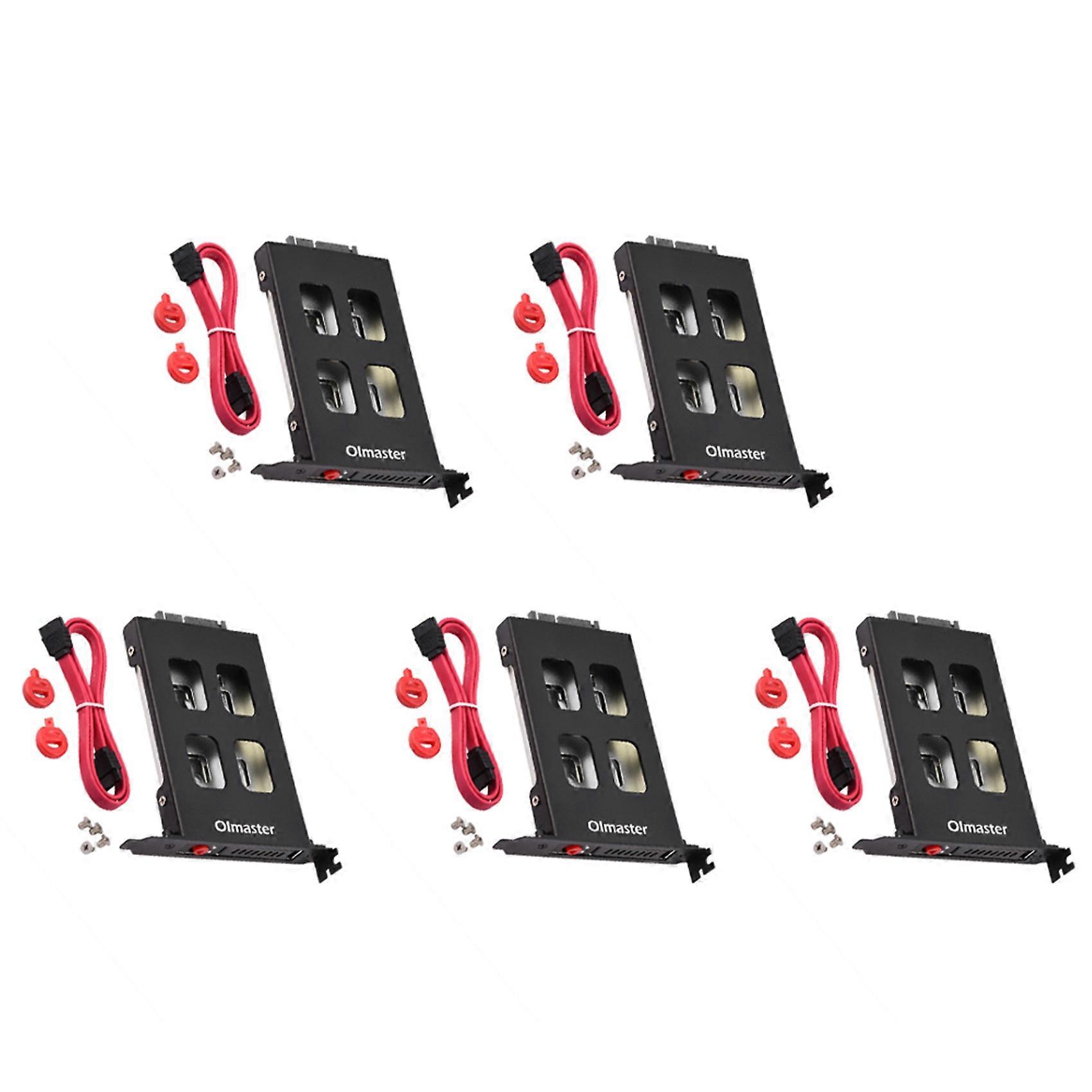 5X Pci Mobile Rack Enclosure Hard Disk Drive Case Box for 2.5 Inch Sata Hdd Adapter