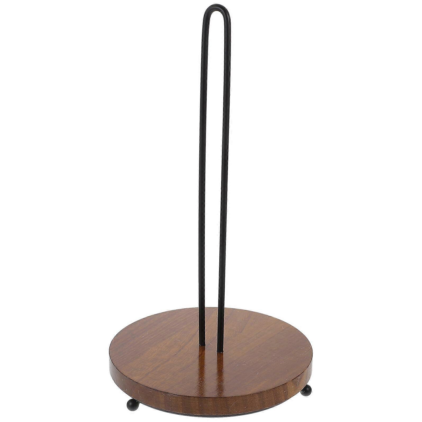 Wooden Paper Towel Holder with Napkin Organizer for Kitchen Countertop and Dining Table