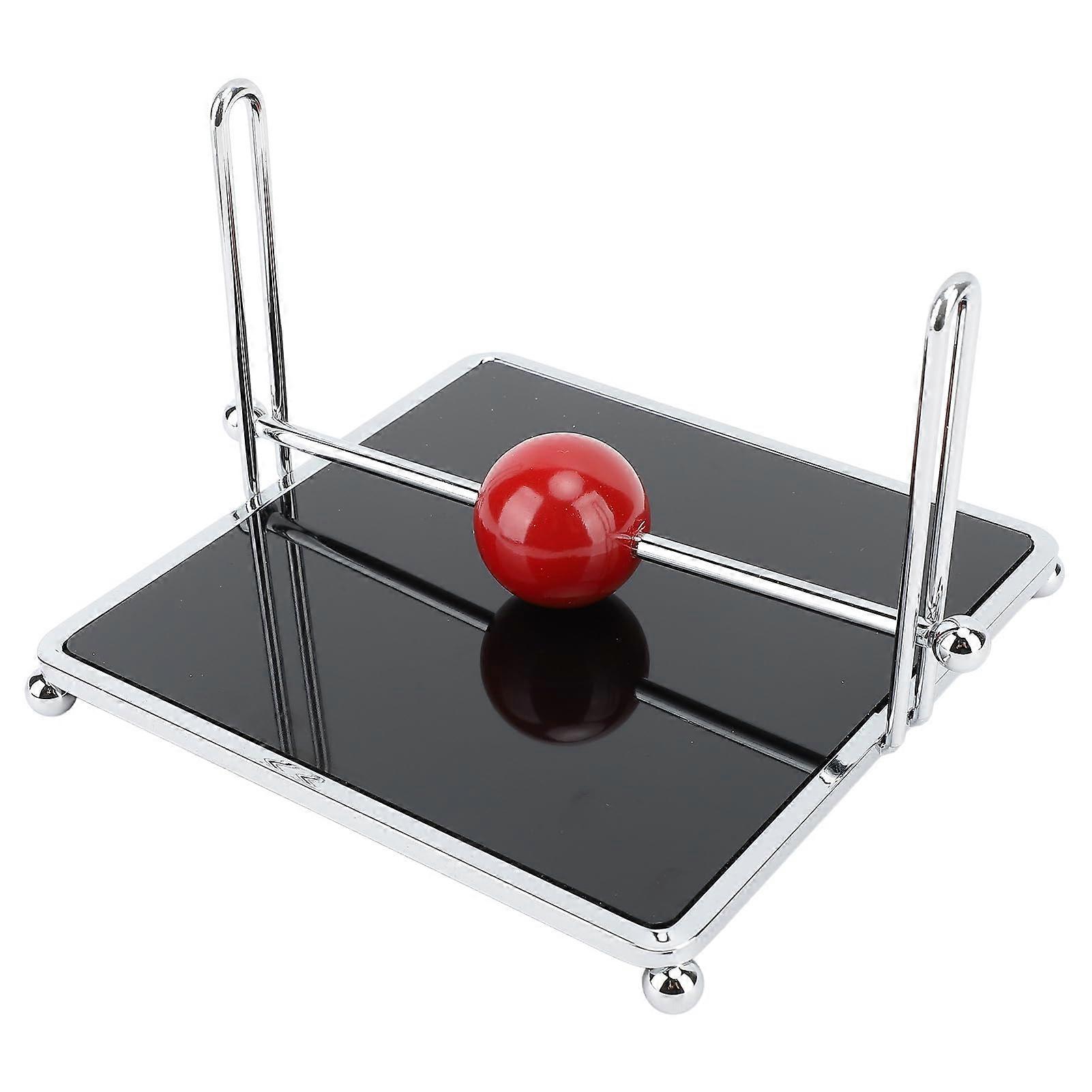 Square Metal and Wood Napkin Holder with Center Ball Bar for Table, Party and Restaurant Use (Black)