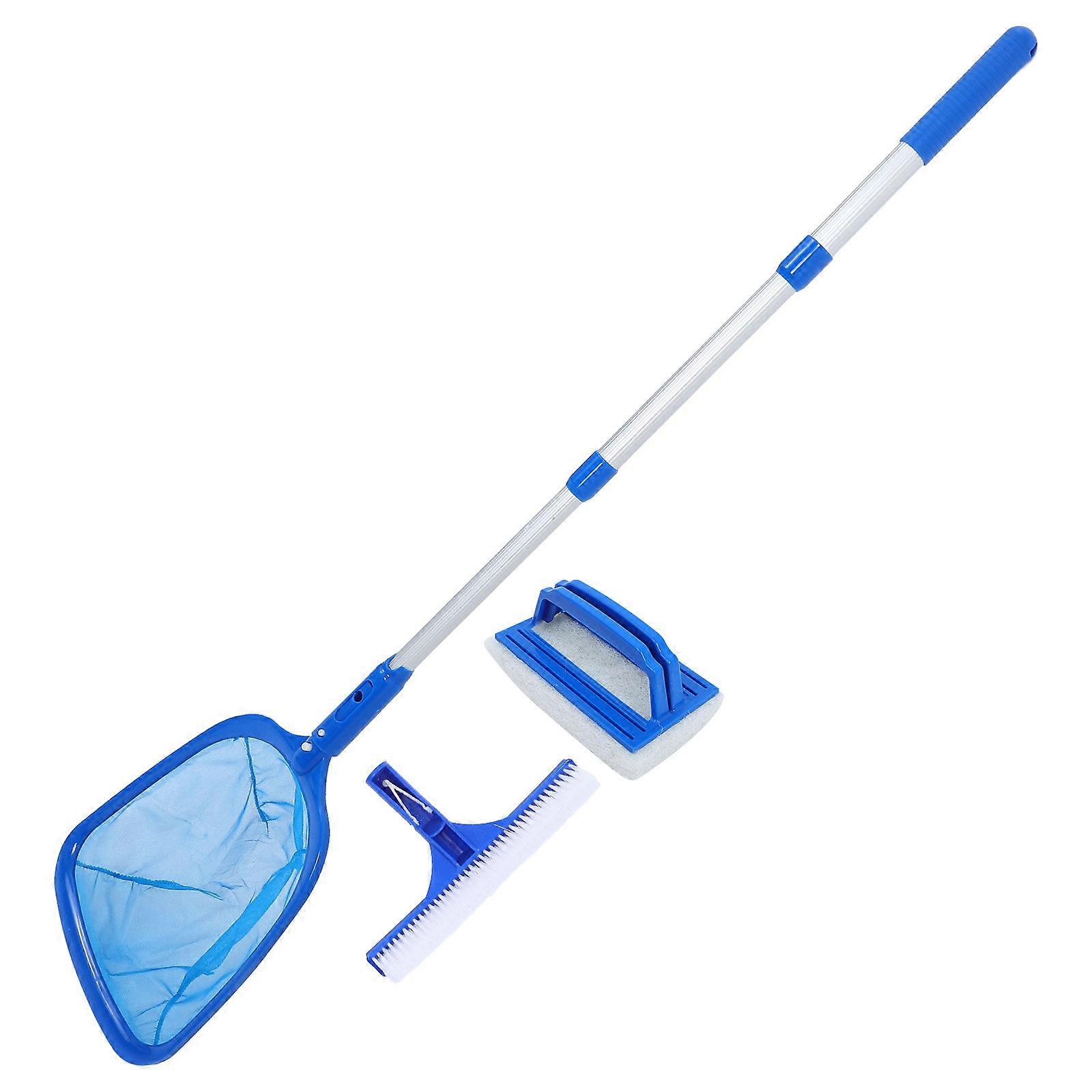 Telescopic Pool Pole Debris Removal For Pool Owners Blue 1Set