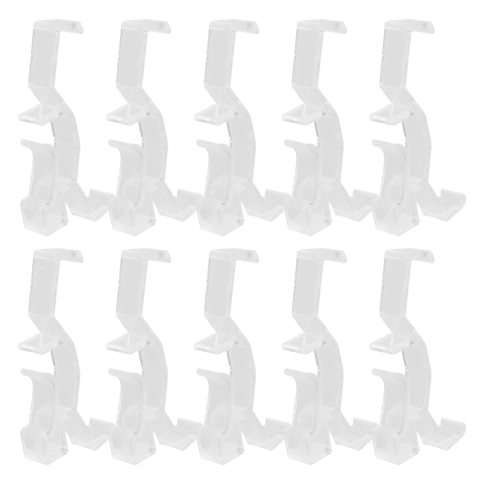 Blinds Clear Plastic Curtain Clips Preventing Shifting For Vertical Blinds 10Pcs