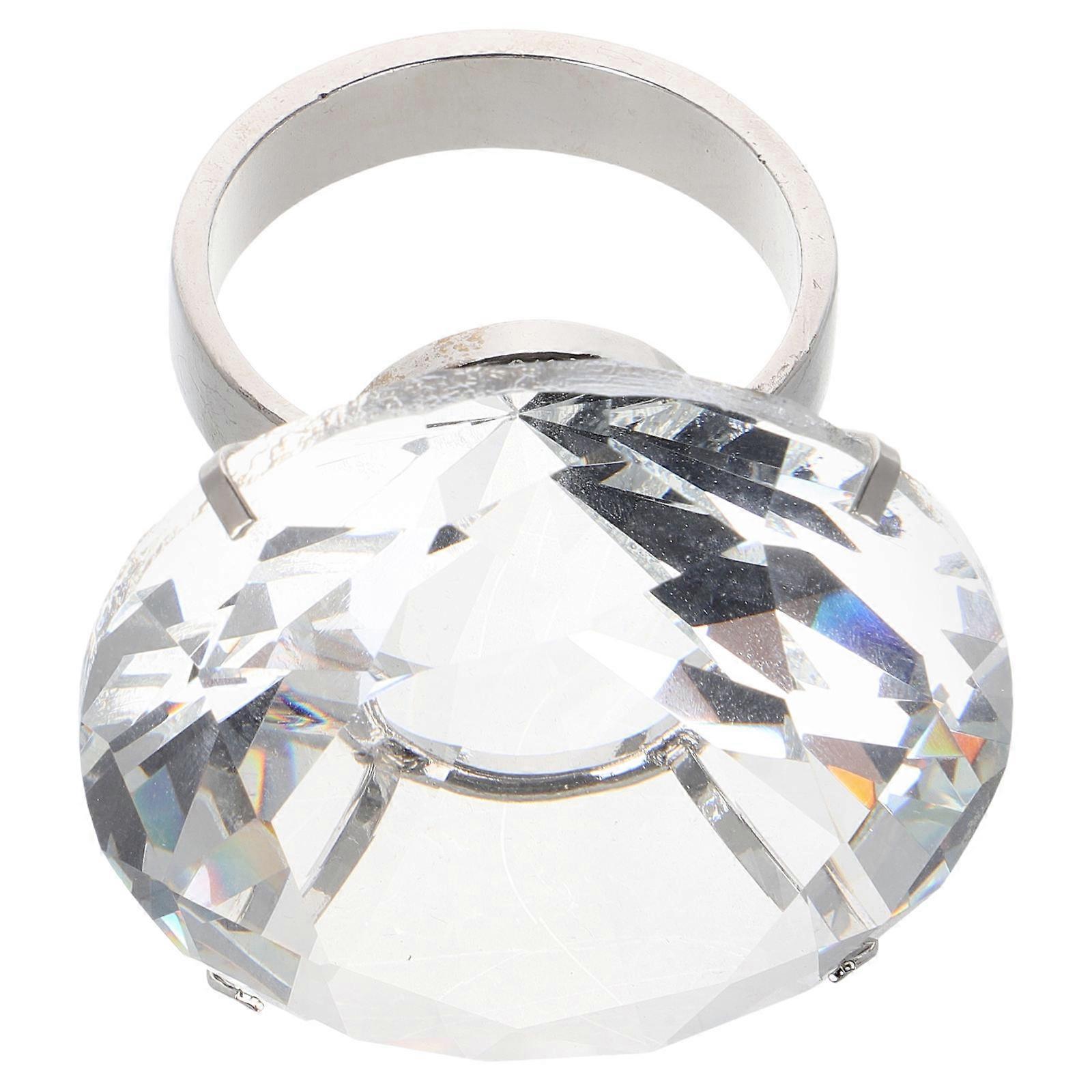 Wedding Decorations Glass Ring for Decoration Elegant Crystal Wedding Prop