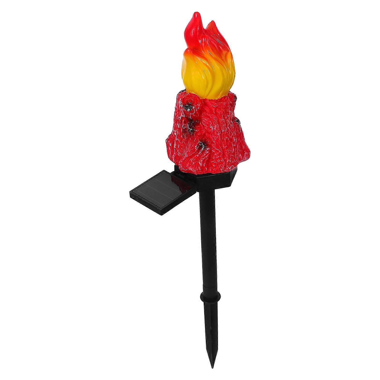 Solar Flame Torch Lights with Realistic Flickering Flame for Garden Patio Yard, Waterproof Solar Pathway Lighting