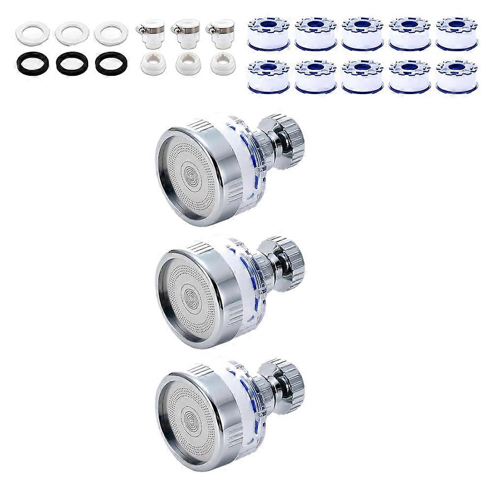 3set Sink Water Filter Faucet, Universal 360 ° Rotating Kitchen Faucet Water Purifier, Bathroom Faucet Filter
