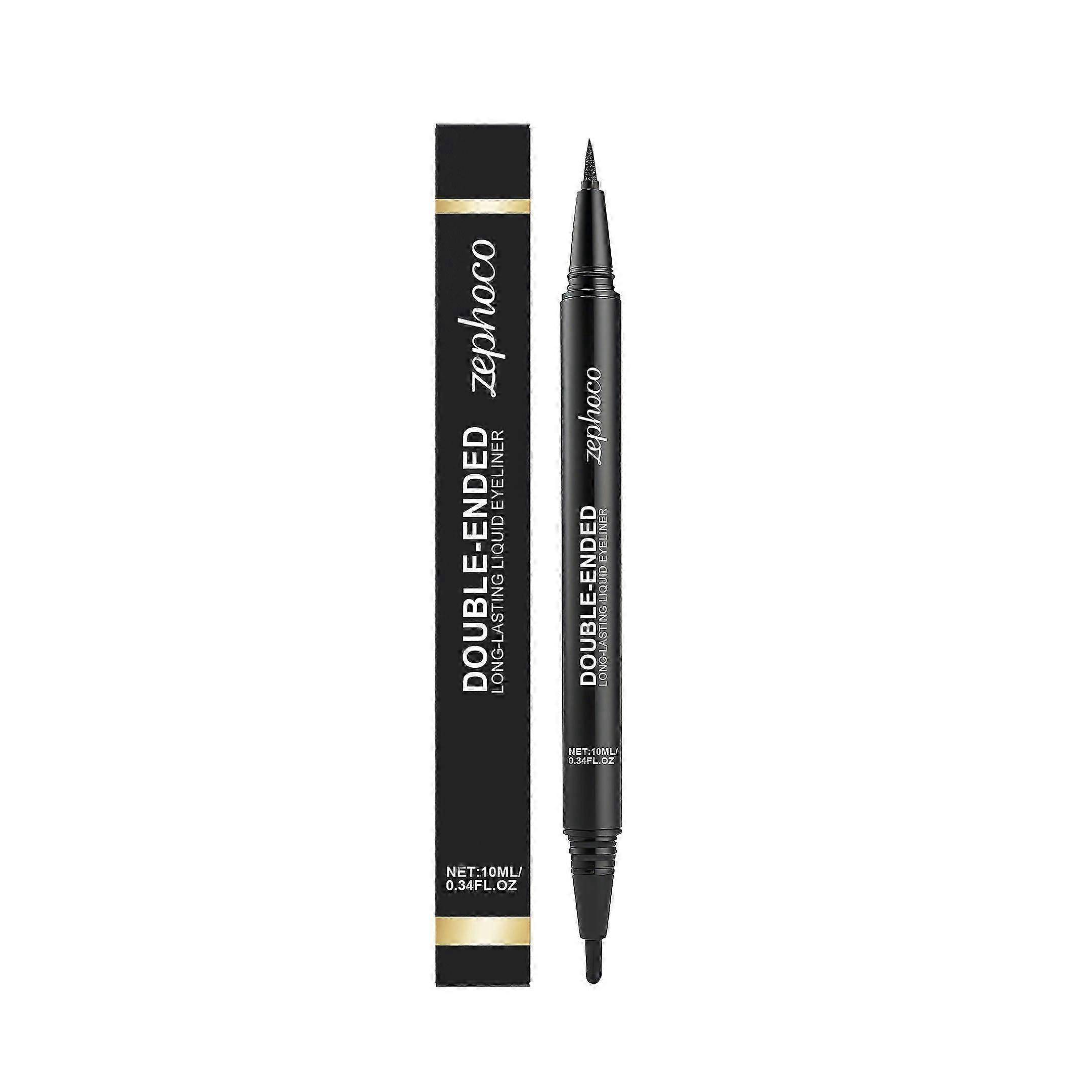 Zephoco Double-Headed Eyeliner Liquid Pen Is A Multi-Purpose, Non-Smudging, Smooth And Flowing Eyeliner Makeup Pen That Highlights The Color Of The Ey
