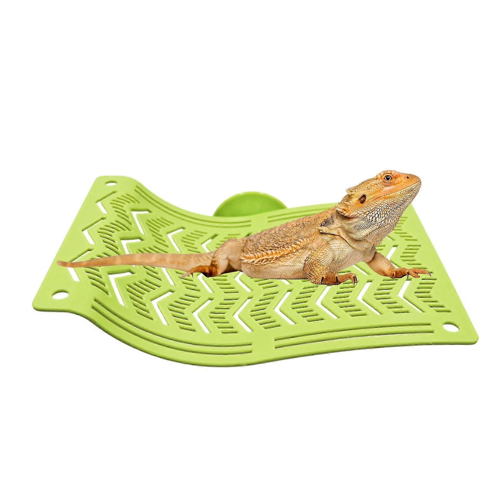 Bearded Dragon Hammock with Suction Cups, Reptile Tank Accessories for Geckos and Chameleons
