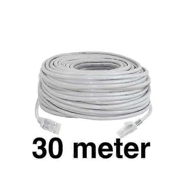 30m - Network Cable - Cat5e - Internet Cable Grey