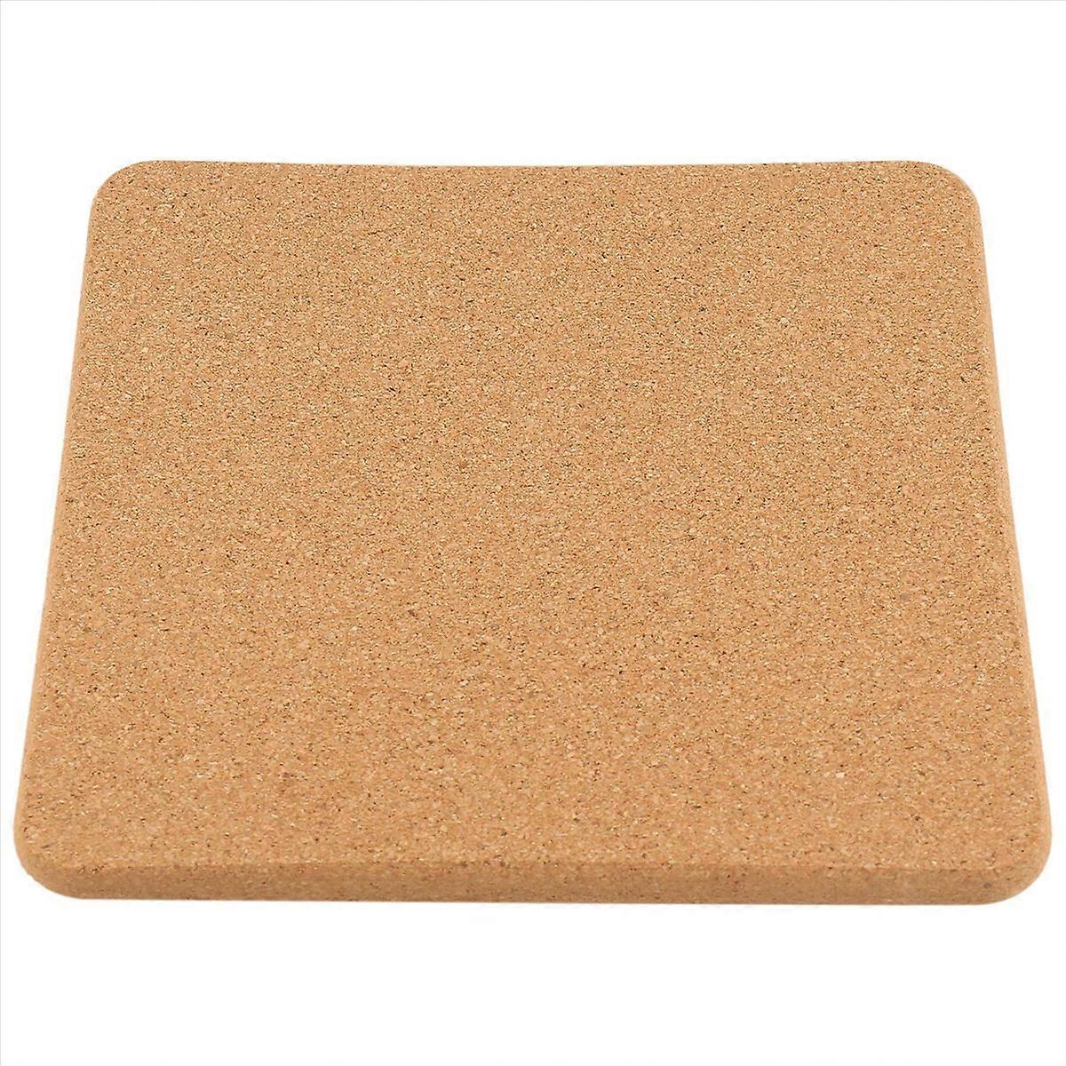 High Density Thick Square Cork Pad for   Dishes, 8 Inch