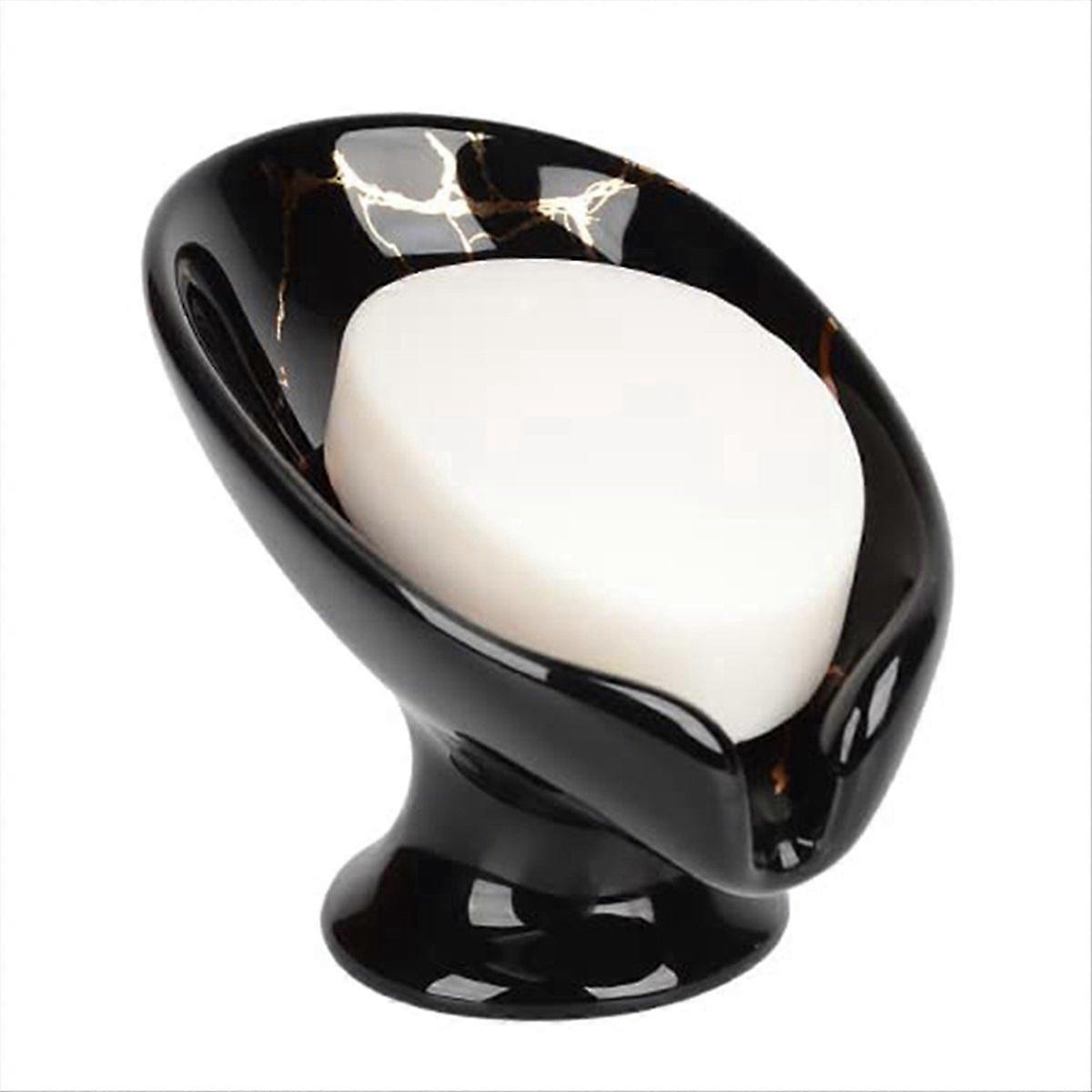 Soap Dish, Ceramic Soap Holder,Black