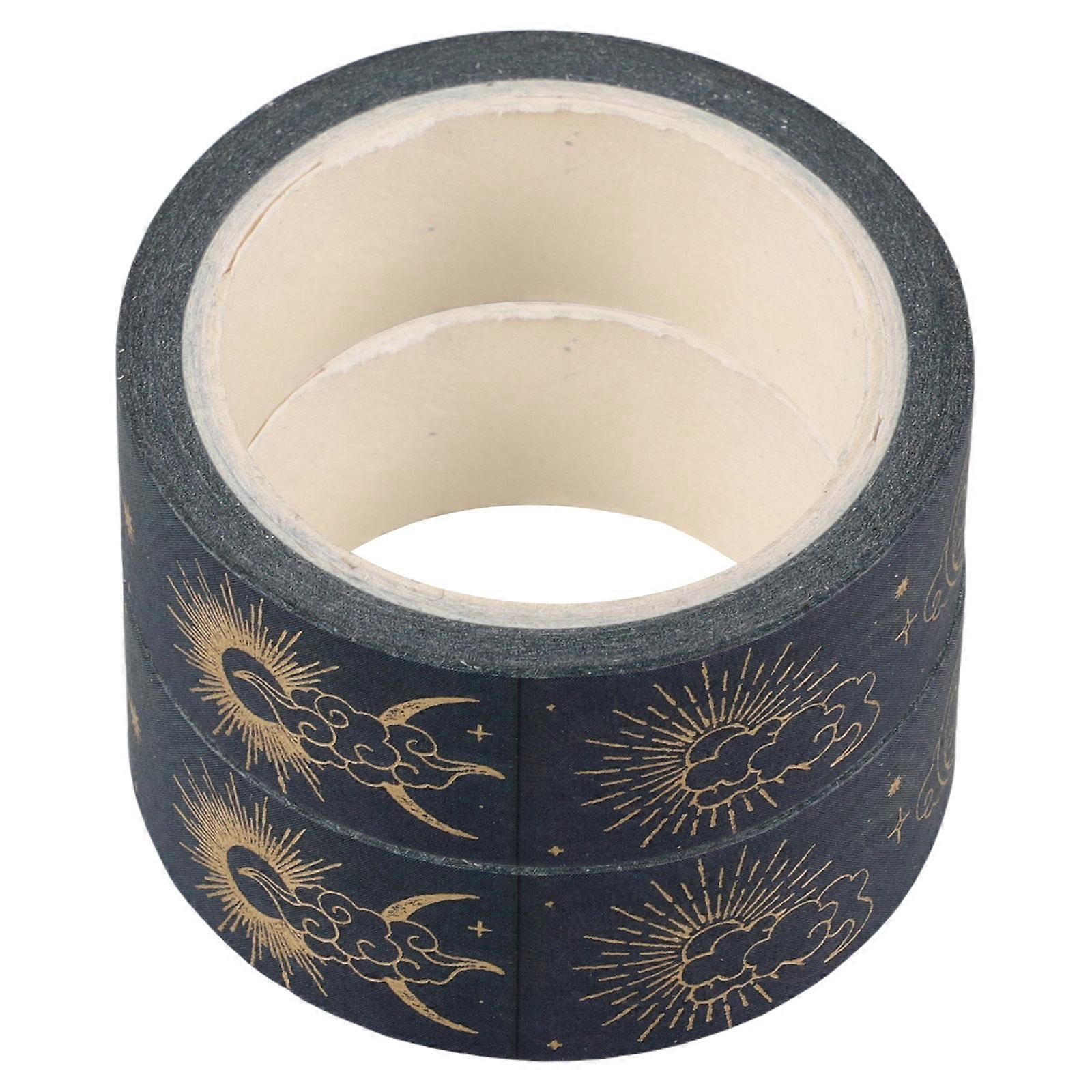 Decorative Blue Washi Tape Paper Rolls for DIY Projects 2 Rolls