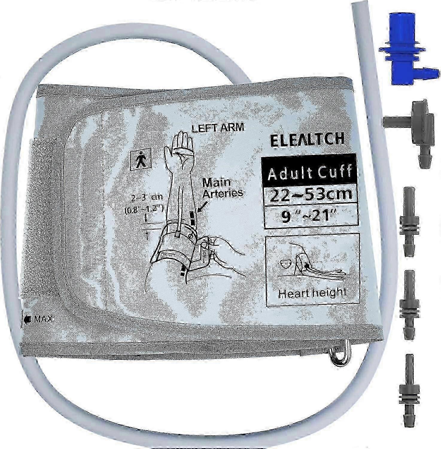 Extra Large Cuff Compatible with Omron BP Monitor, Grey