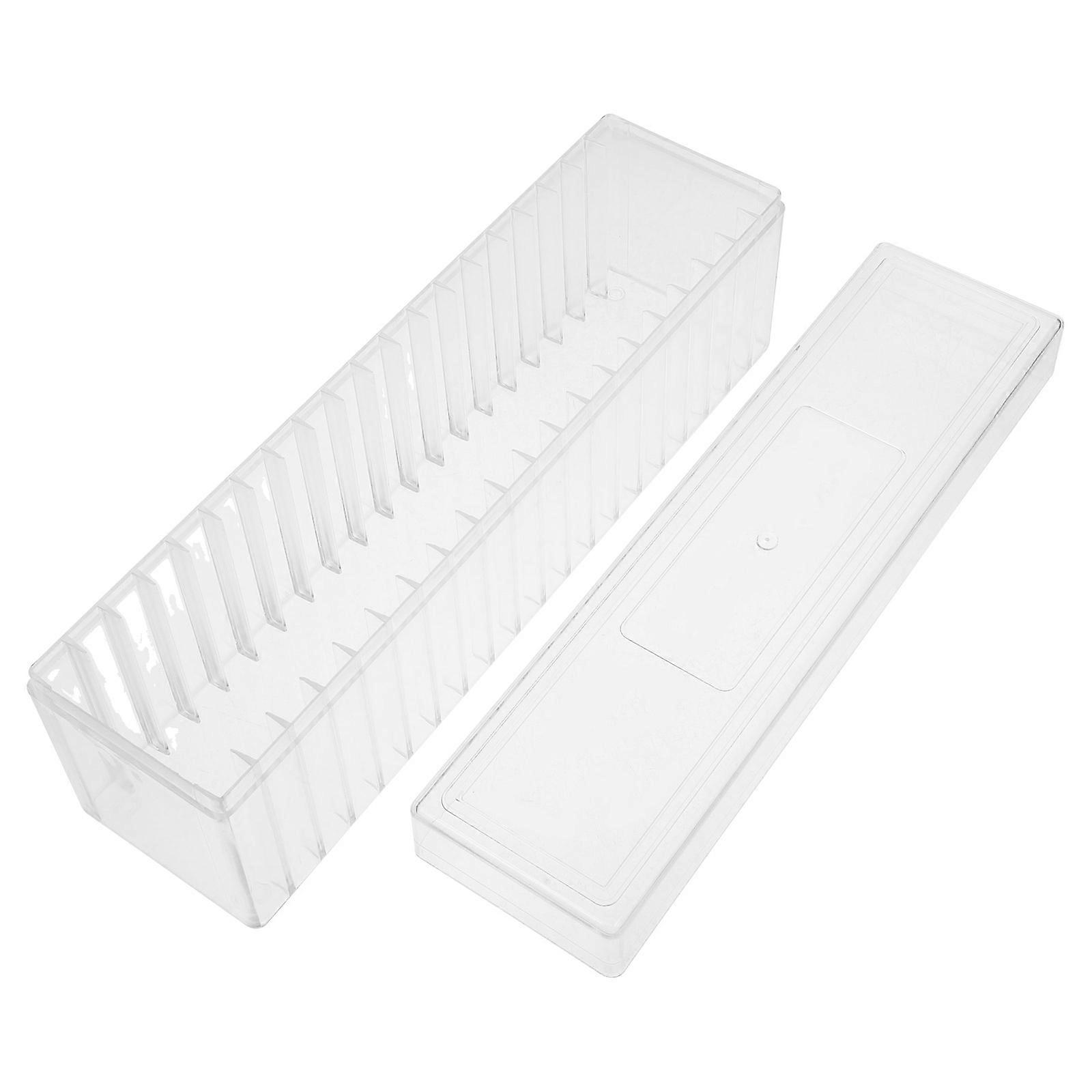 Plastic Coin Storage Box Transparent with 20 Slots for Coin Collecting Use