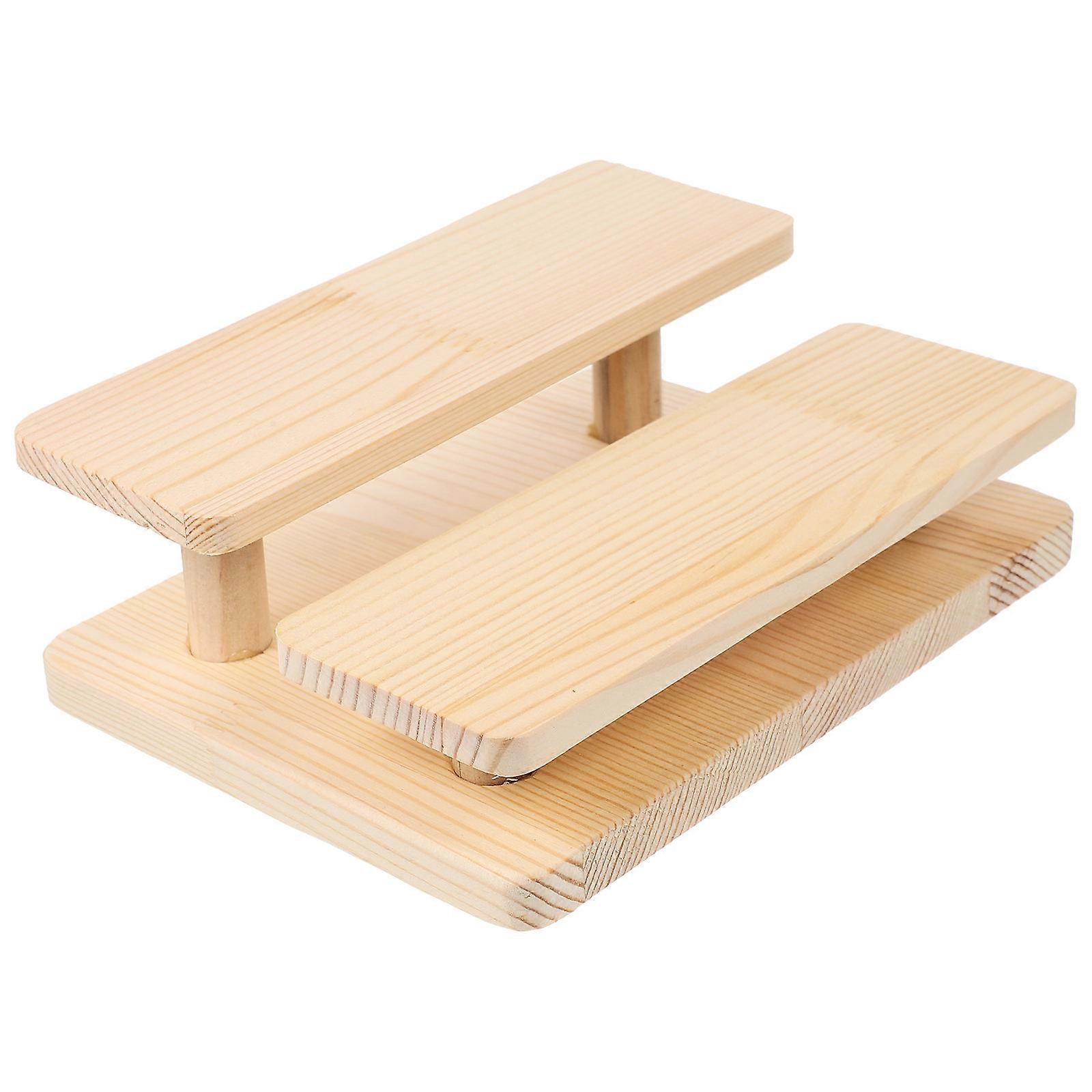 Wood Display Stand for Toy Display with 3Pcs Riser Set