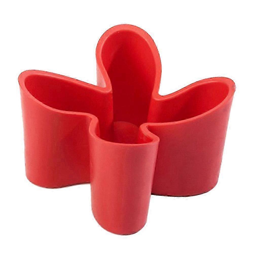 Red Four-Leaf Clover Shaped Storage Box for Remote Organizer