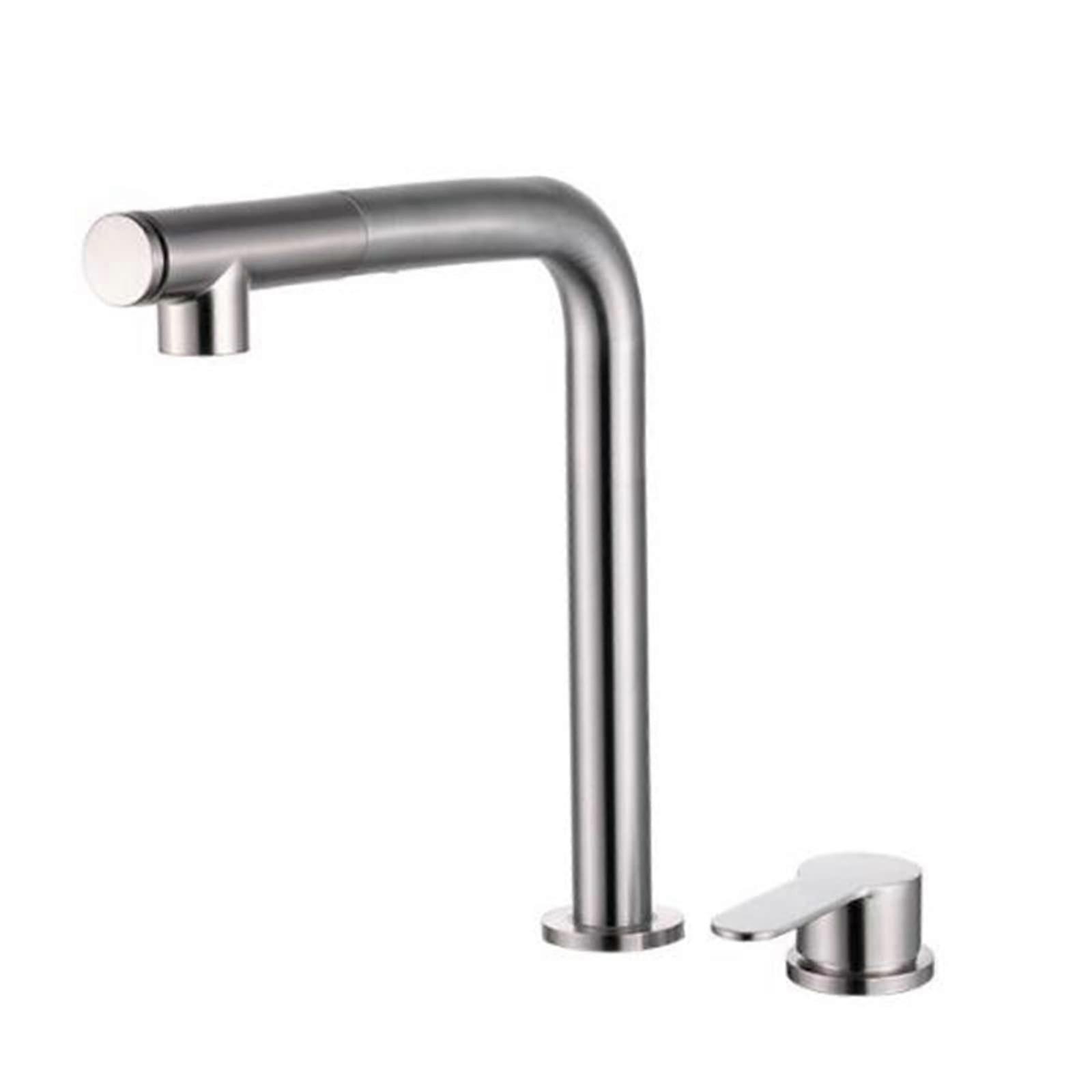 Kitchen Pull Down Faucet with Foldable Design and Flexible Spout, Stainless Steel Mixer Tap