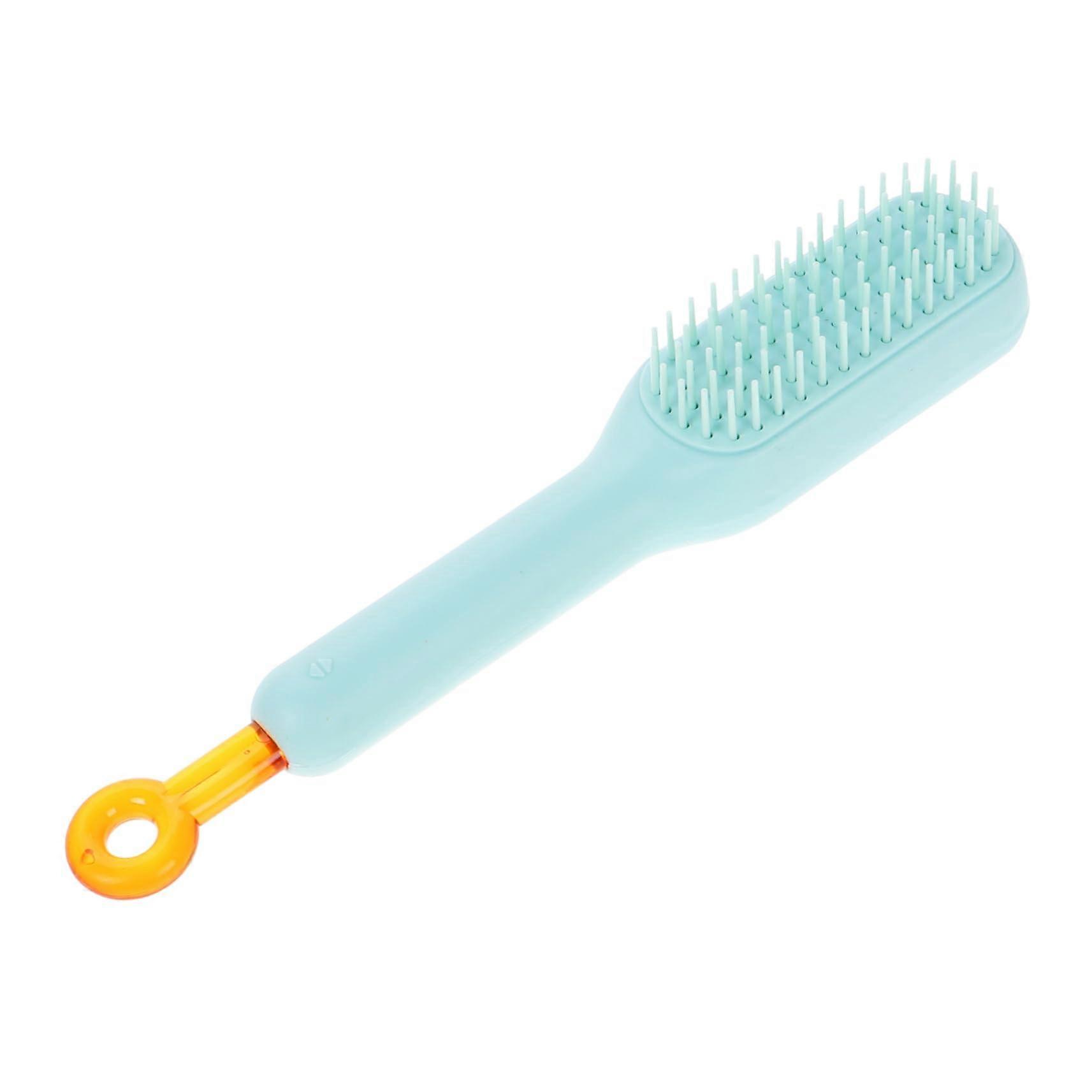 Hair Styling Comb with Retractable Tail and SelfCleaning Wide Teeth for Men and Women Sky Blue