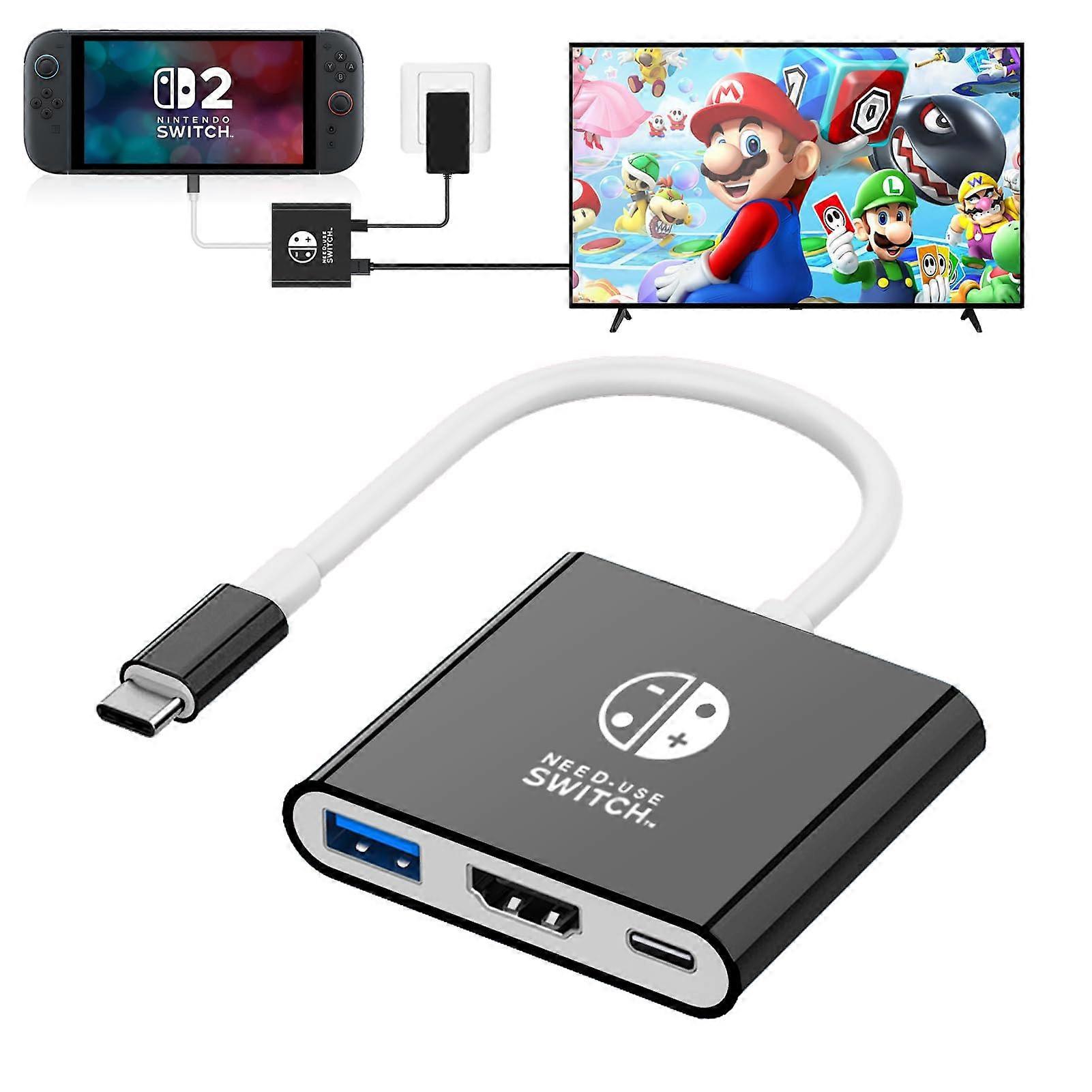 Dock with 4K@60Hz HDMI 2.0, PD 100W Charging, USB 3.0, Compatible with Nintendo Switch, OLED and Steam Deck