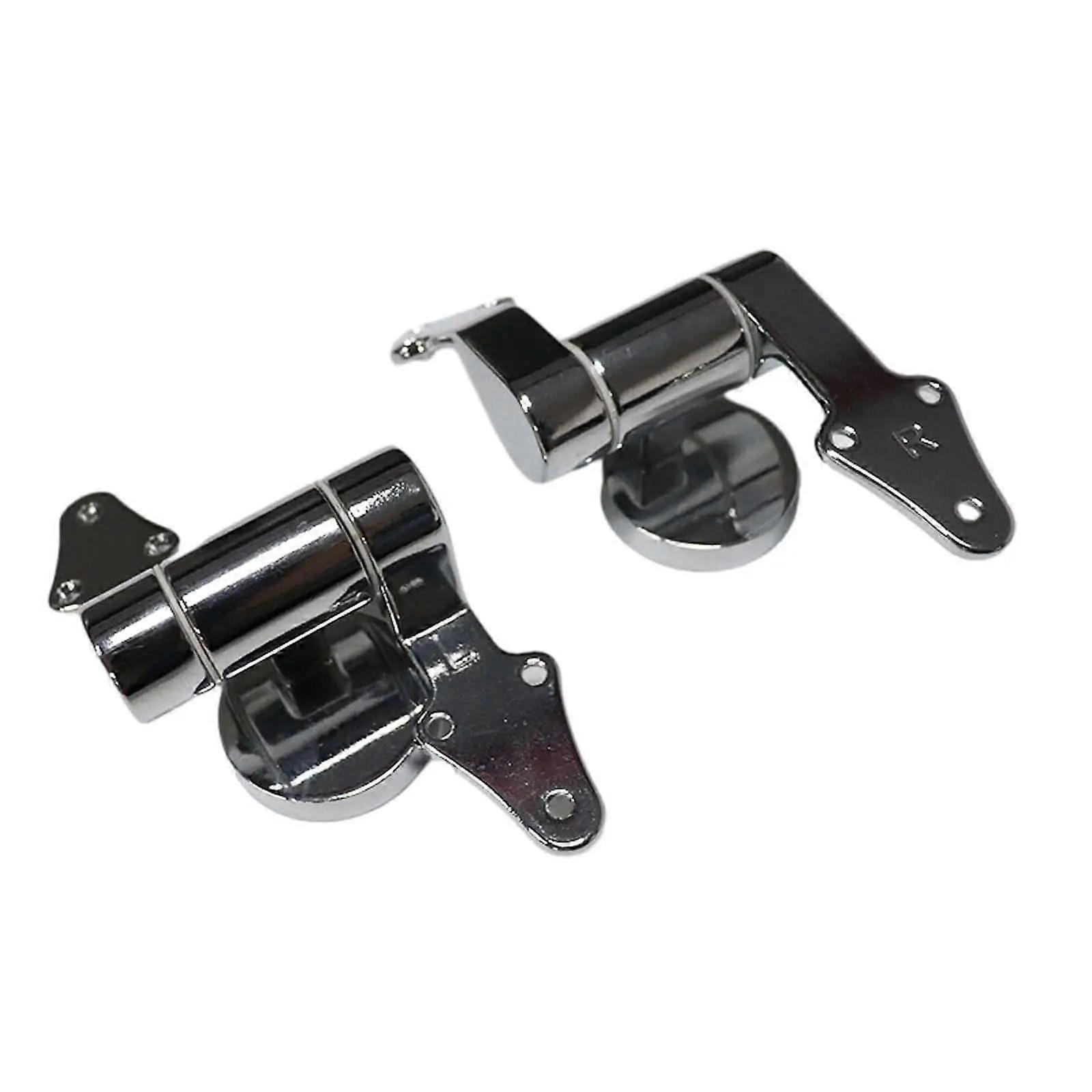 2PCS Universal Toilet Seat Hinges Adjustable Replacement with Durable Finish for Easy Bathroom Install