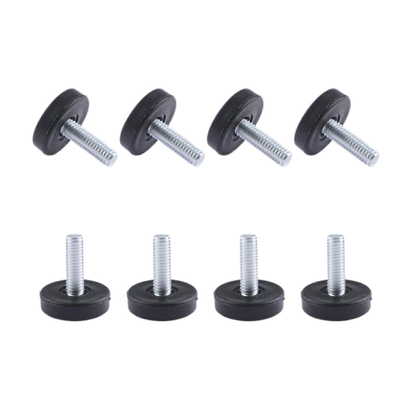 8PCS Adjustable M6 Furniture Leveling Feet with NonSlip Base for Table and Chair Stability